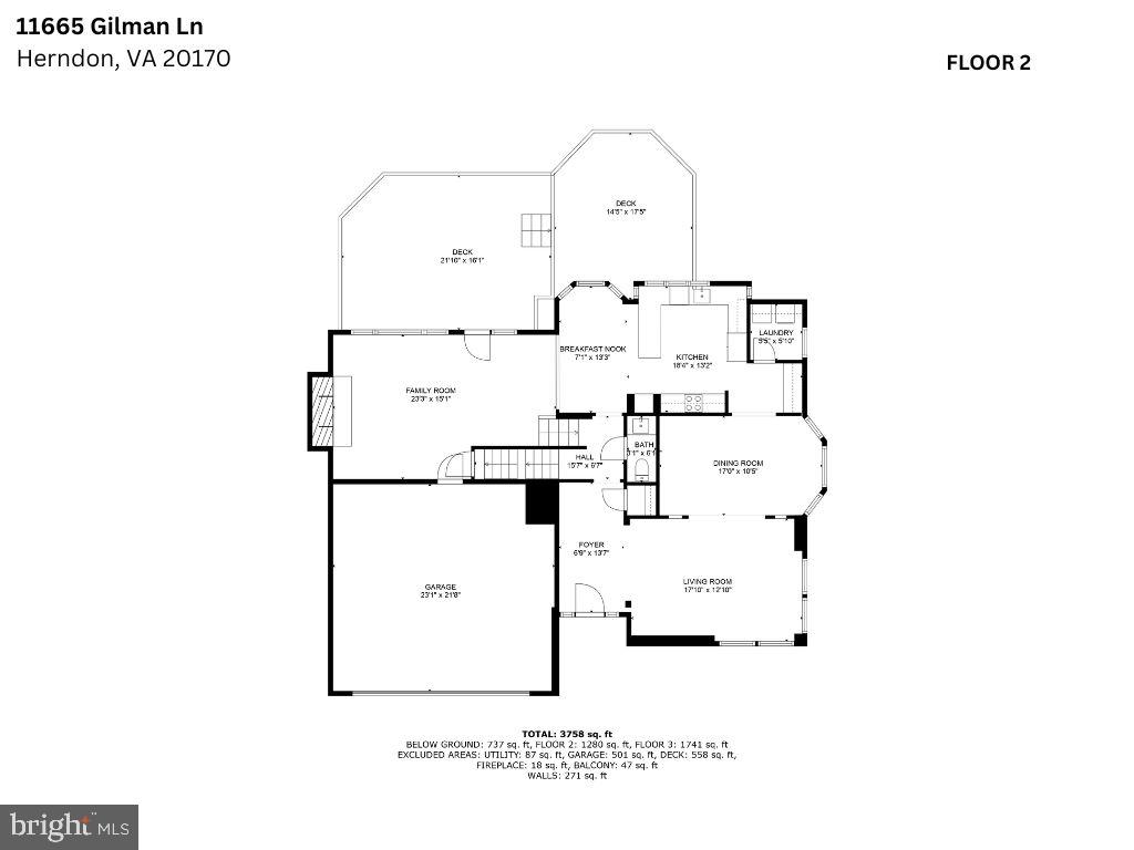 11665 GILMAN LN, HERNDON, Virginia 20170, 4 Bedrooms Bedrooms, ,2 BathroomsBathrooms,Residential,For sale,11665 GILMAN LN,VAFX2259540 MLS # VAFX2259540