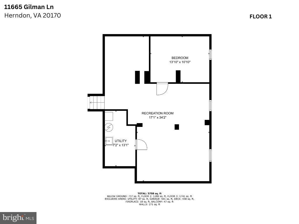 11665 GILMAN LN, HERNDON, Virginia 20170, 4 Bedrooms Bedrooms, ,2 BathroomsBathrooms,Residential,For sale,11665 GILMAN LN,VAFX2259540 MLS # VAFX2259540