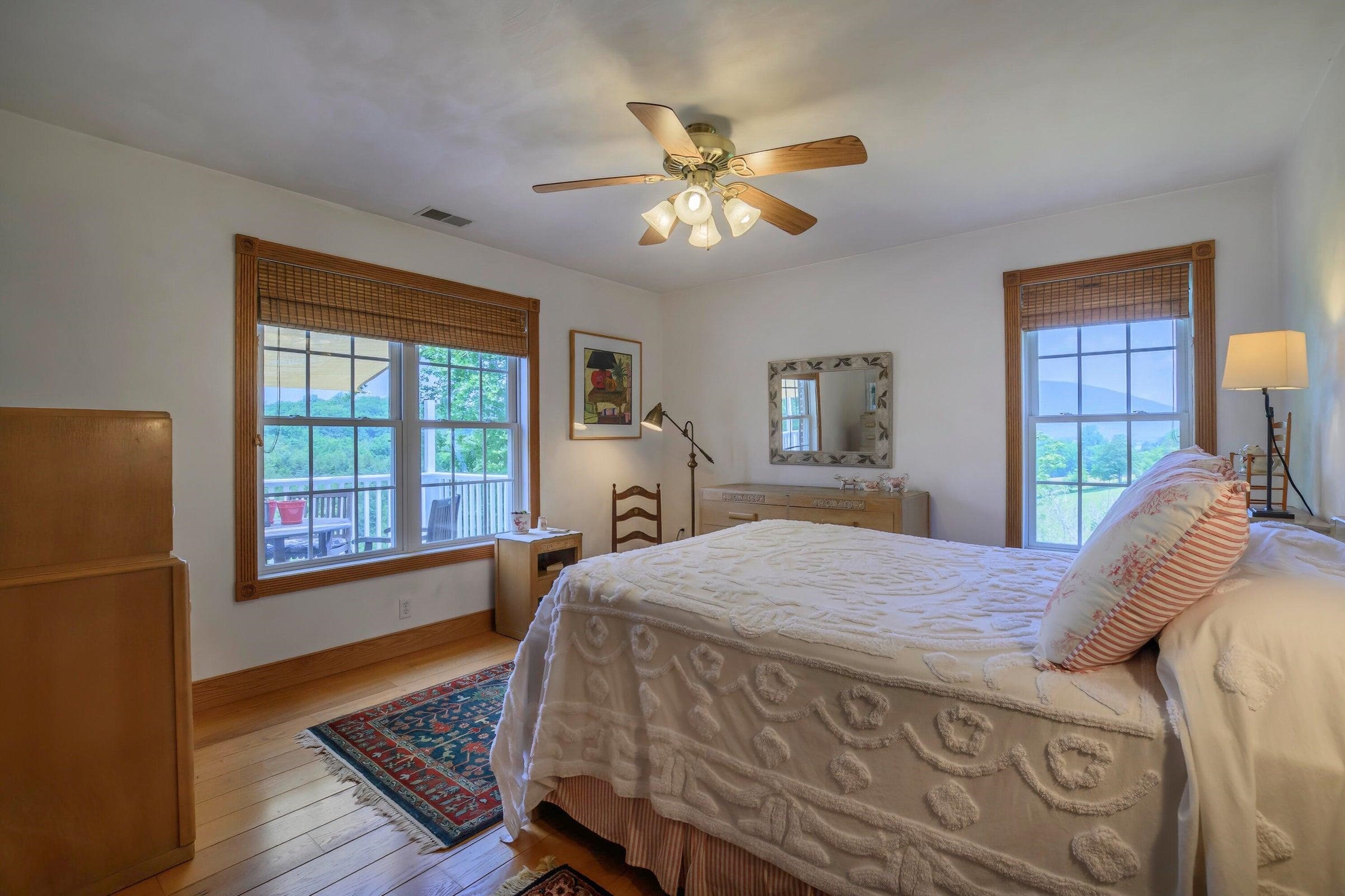 Bedroom #2 on main level. Great views from the bedroom windows!