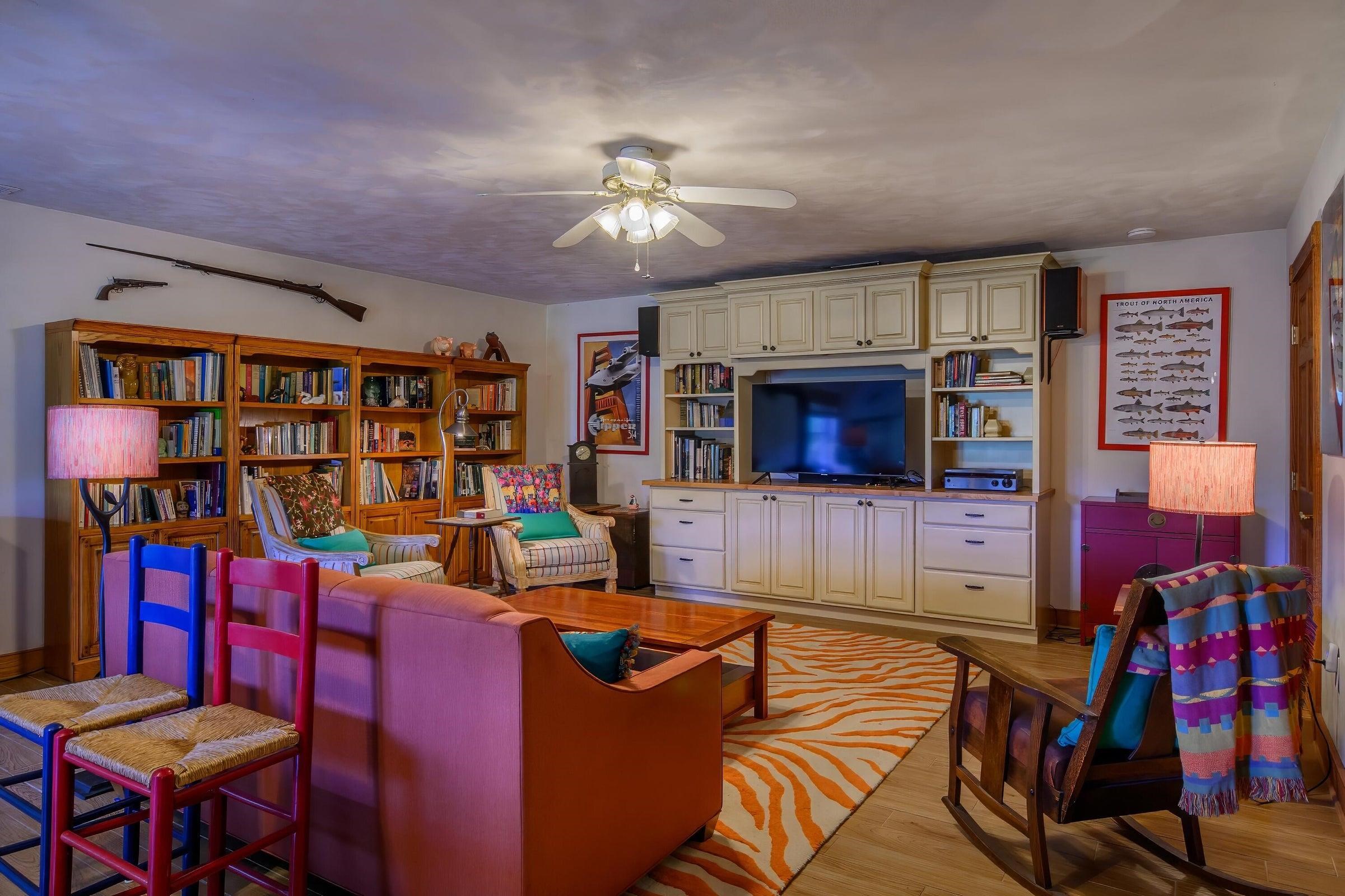 Relax in the Recreation Room -- with TV, books to read . . .