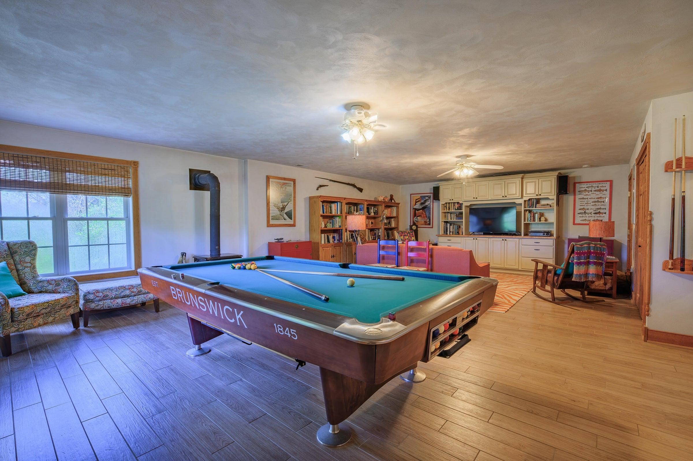 . . . and a pool table!
