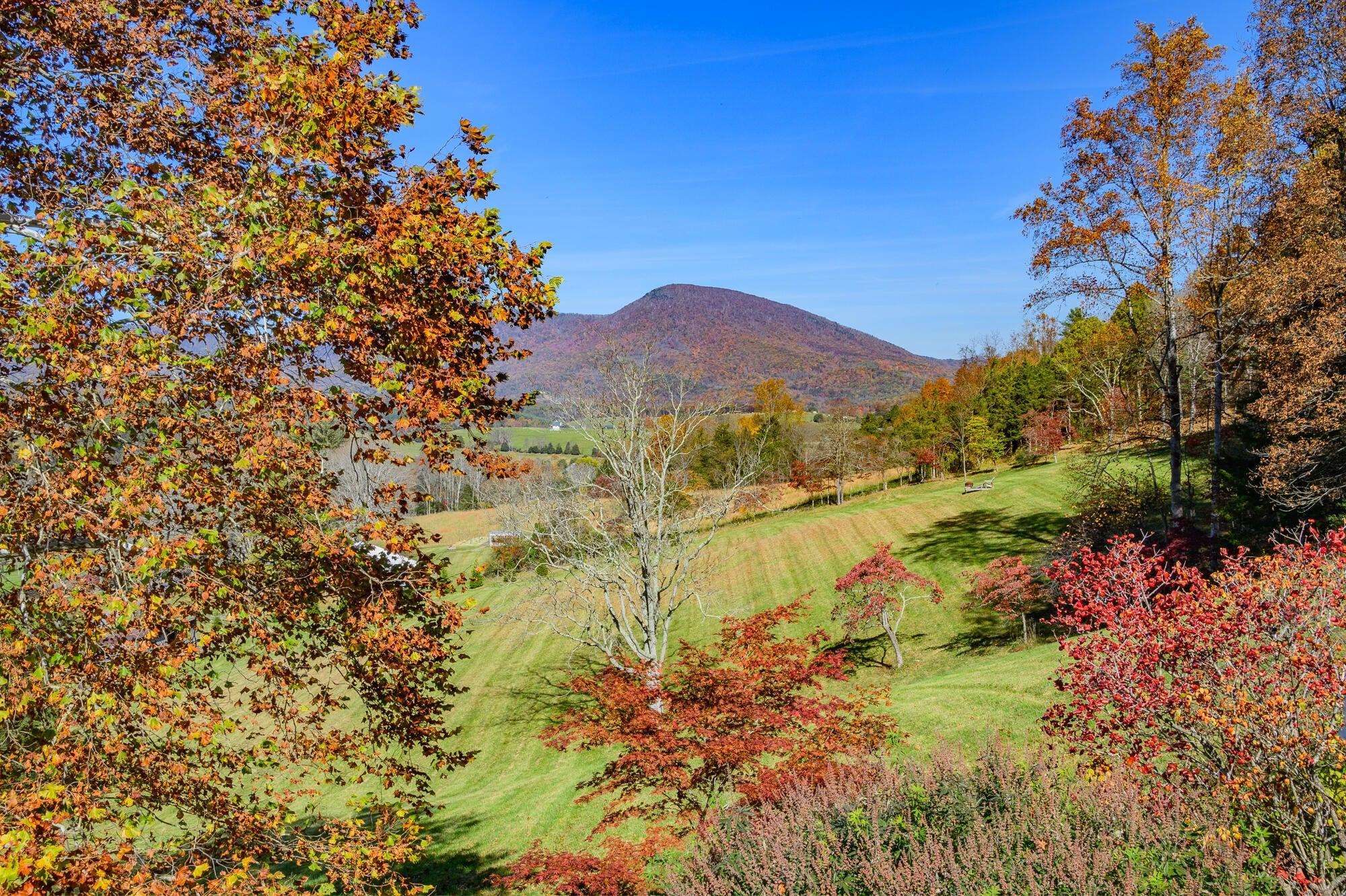 Autumn view of Hogback from the land.