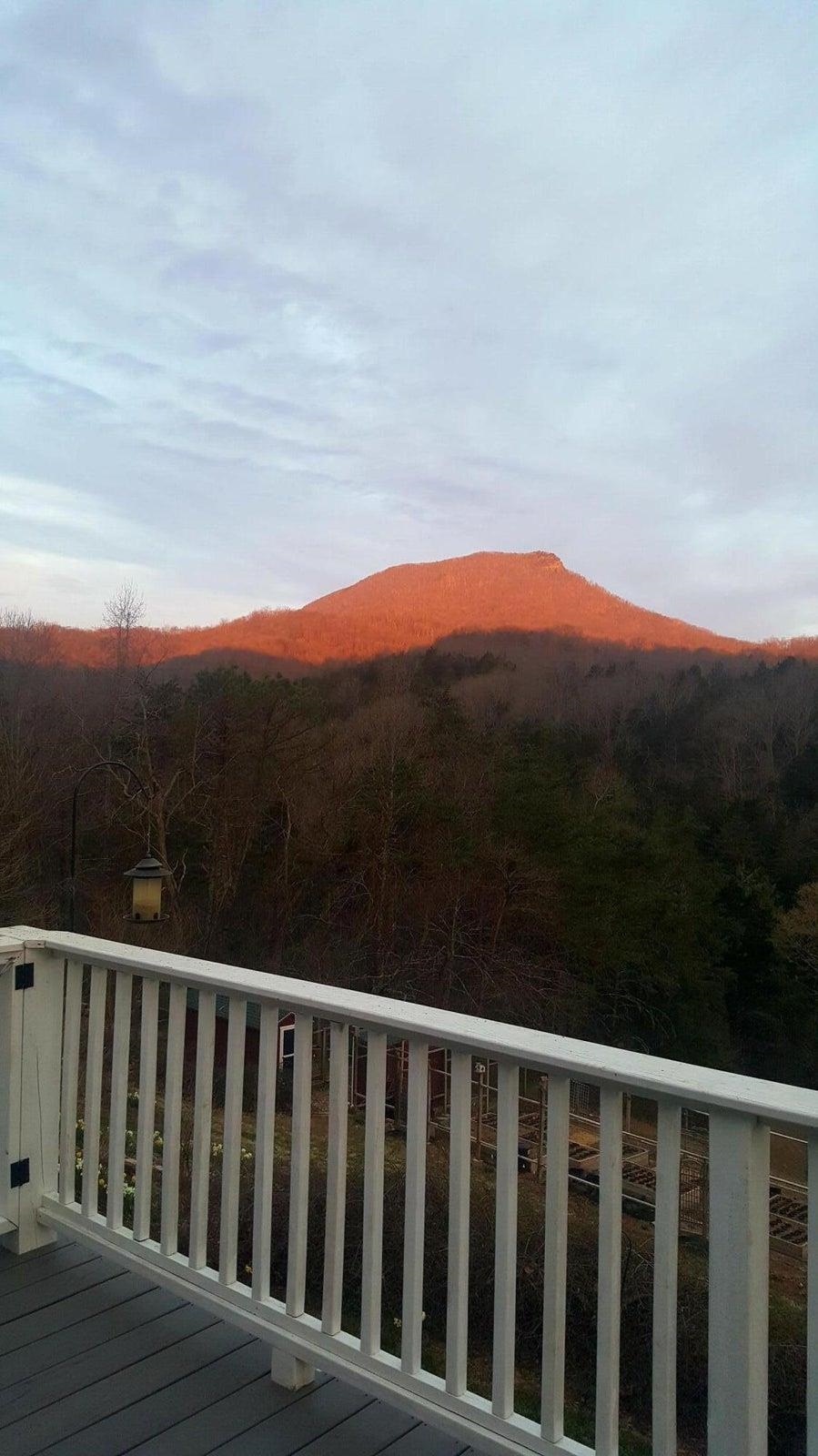 House mountain in red.