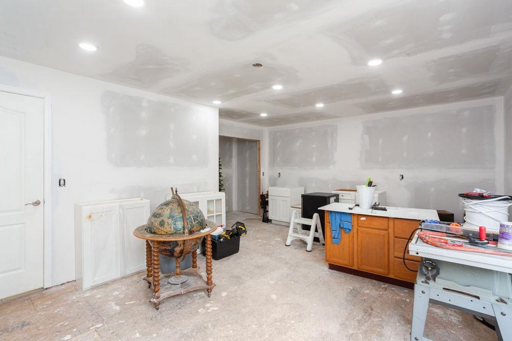 Lower level. Completed lighting, heating/air, electrical.