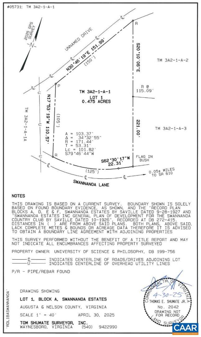 BLOCK A LOT 1 SWANNANOA LN #1, AFTON, Virginia 22920, ,Land,For sale,BLOCK A LOT 1 SWANNANOA LN #1,667788 MLS # 667788