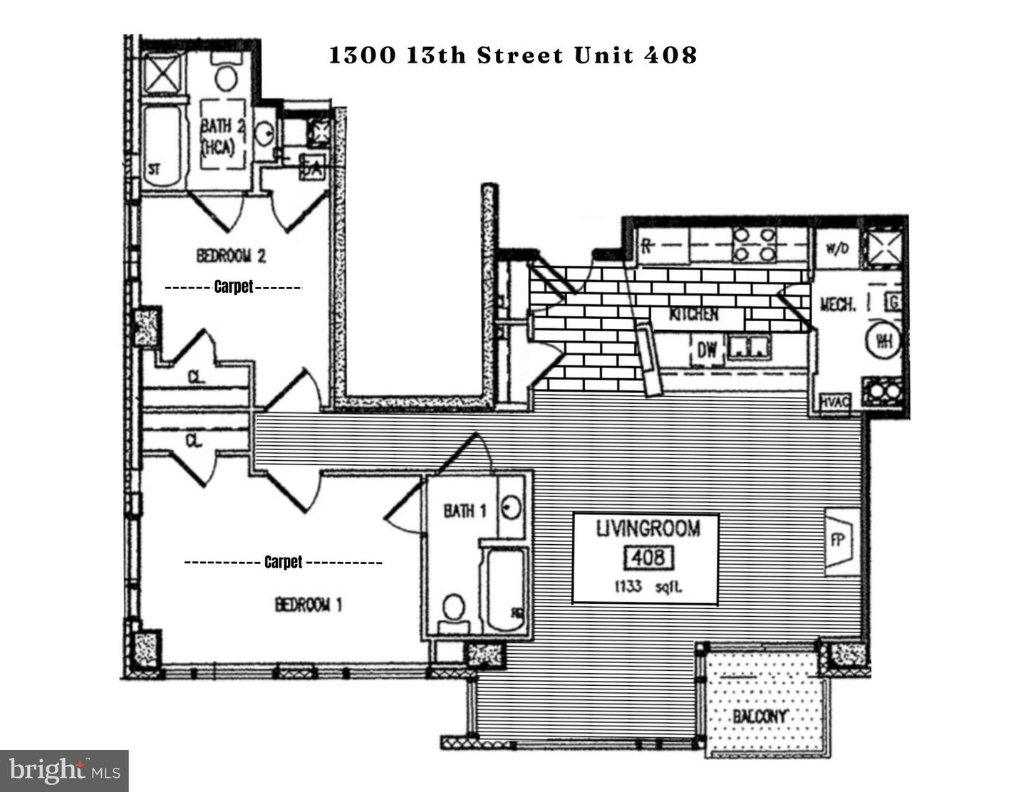 1300 13TH ST NW #408, WASHINGTON, District Of Columbia 20005, 2 Bedrooms Bedrooms, ,2 BathroomsBathrooms,Residential,For sale,1300 13TH ST NW #408,DCDC2213746 MLS # DCDC2213746