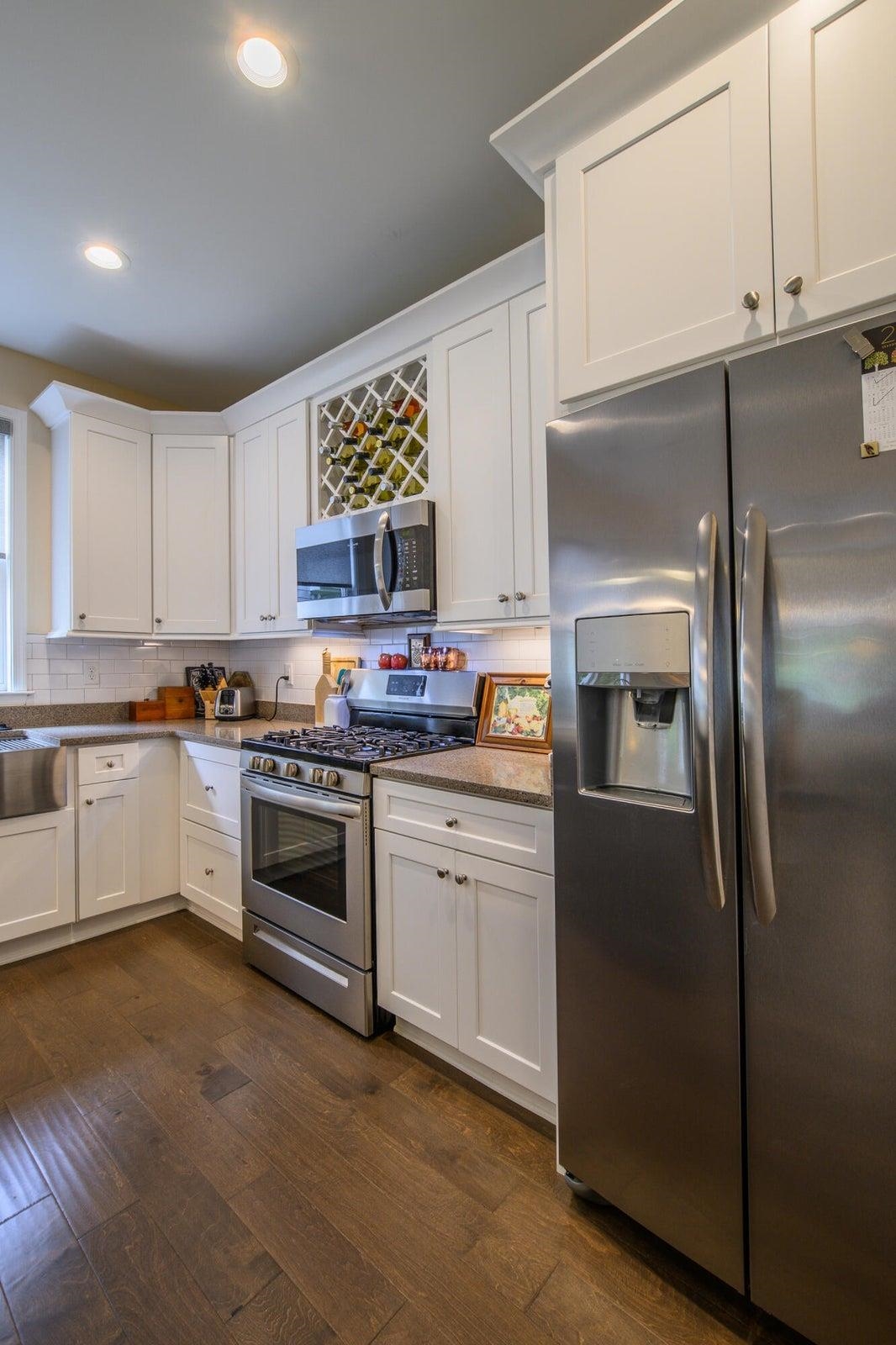 Stainless steel appliances.