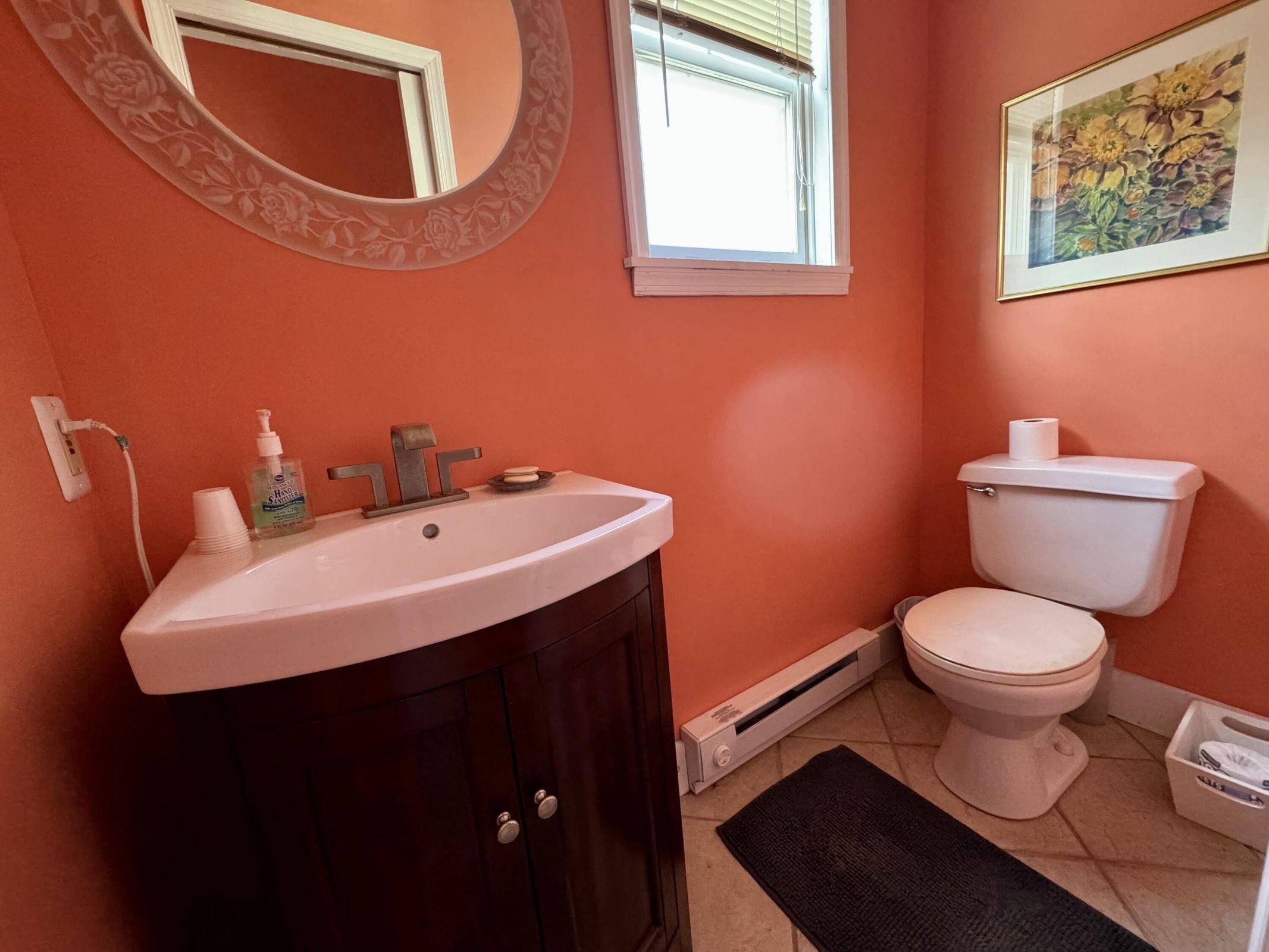 1st floor half bath.