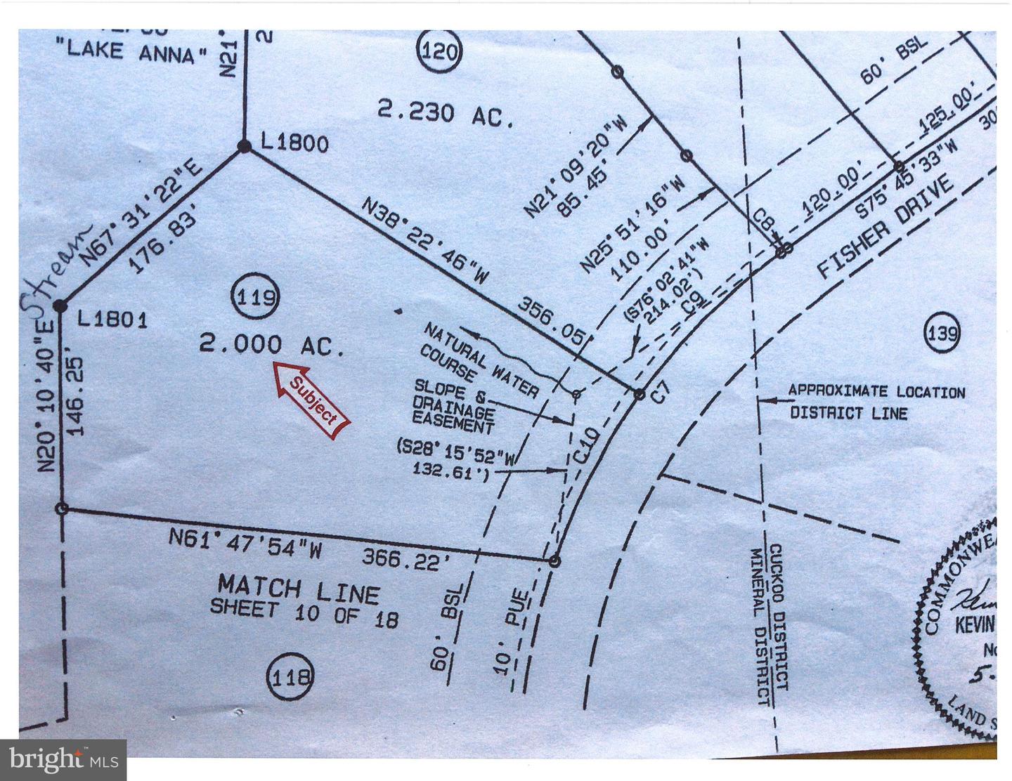 LOT 119 FISHER DRIVE, MINERAL, Virginia 23117, ,Land,For sale,LOT 119 FISHER DRIVE,VALA2008452 MLS # VALA2008452