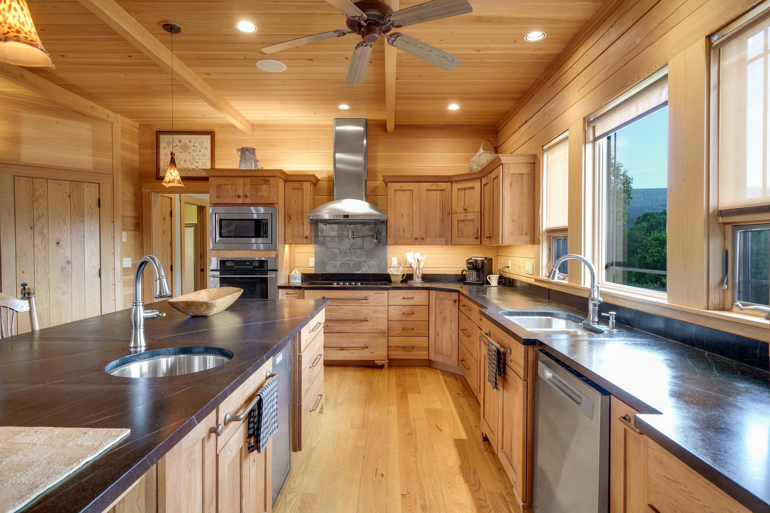 Soapstone counters.  Very hard to find.  Custom cabinetts,