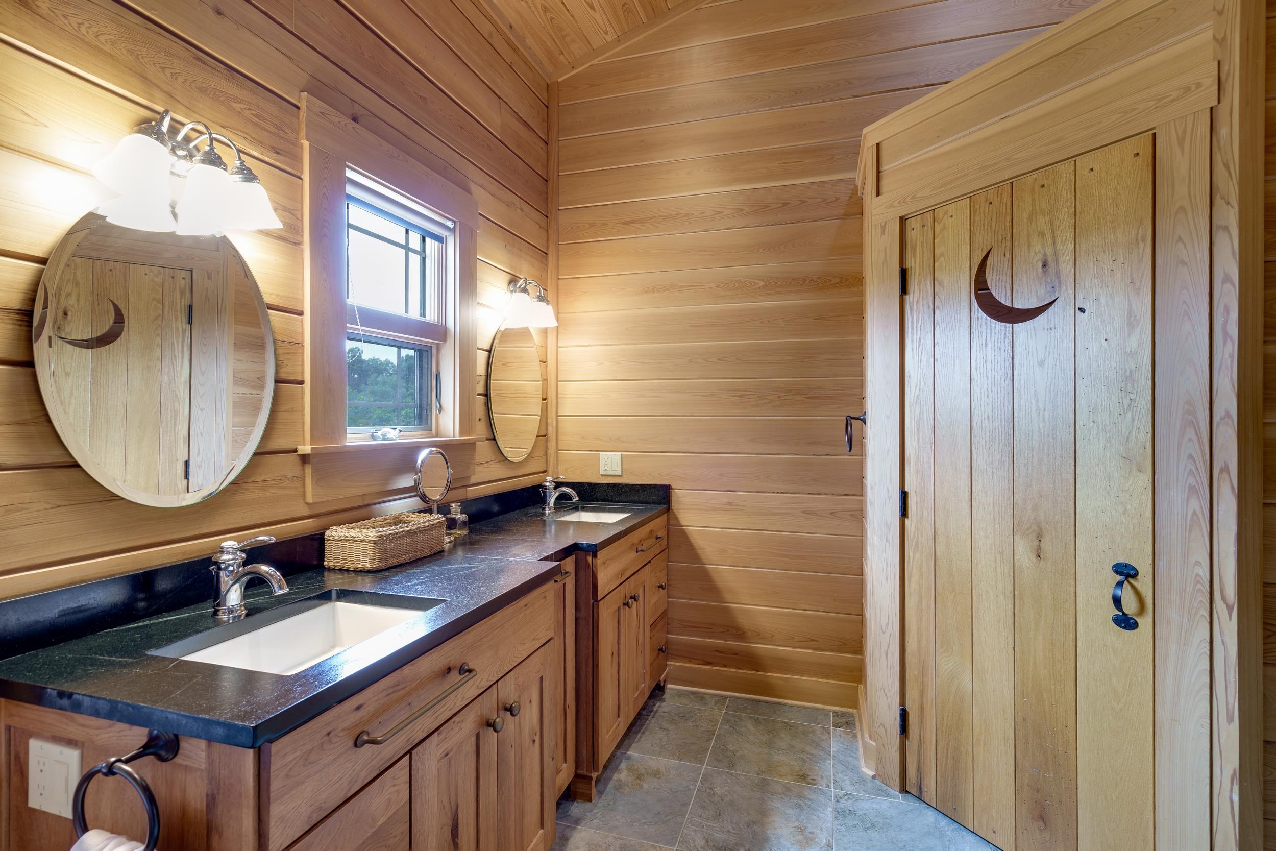 Primary Bath has so many special features.  It also has soapstone counter tops, hard to find.
