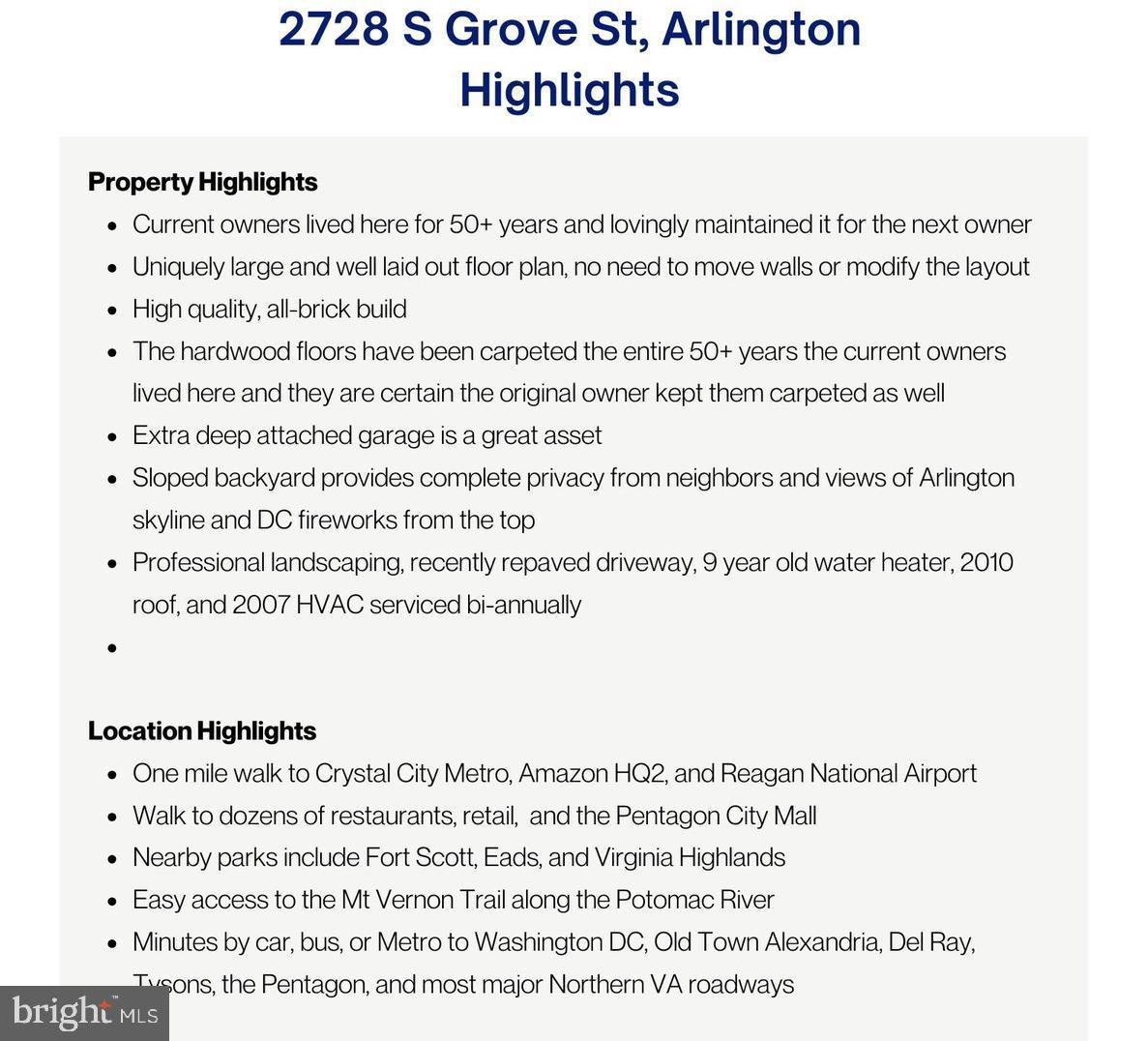 2728 S GROVE ST, ARLINGTON, Virginia 22202, 3 Bedrooms Bedrooms, ,2 BathroomsBathrooms,Residential,For sale,2728 S GROVE ST,VAAR2062410 MLS # VAAR2062410