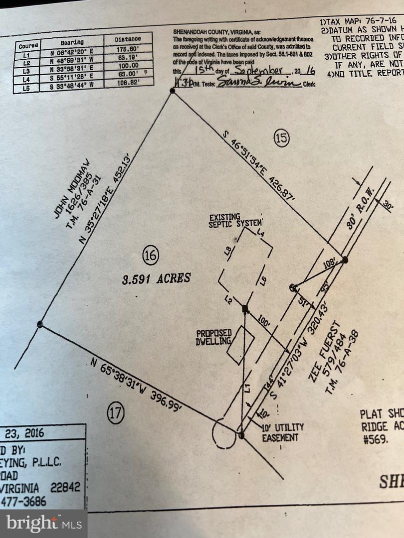 LOT 16 SUNSET RIDGE, BROADWAY, Virginia 22815, ,Land,For sale,-LOT 16 SUNSET RIDGE,VASH2012290 MLS # VASH2012290