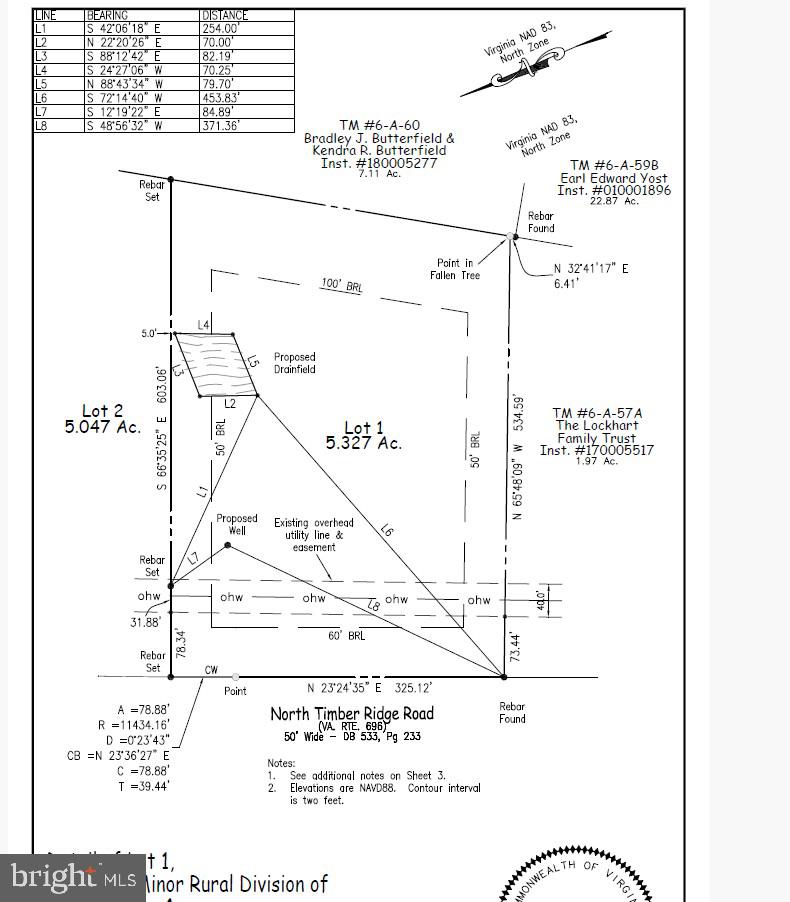 NORTH TIMBER RIDGE RD #06-A-54 LOT 1, CROSS JUNCTION, Virginia 22625, ,Land,For sale,NORTH TIMBER RIDGE RD #06-A-54 LOT 1,VAFV2036336 MLS # VAFV2036336