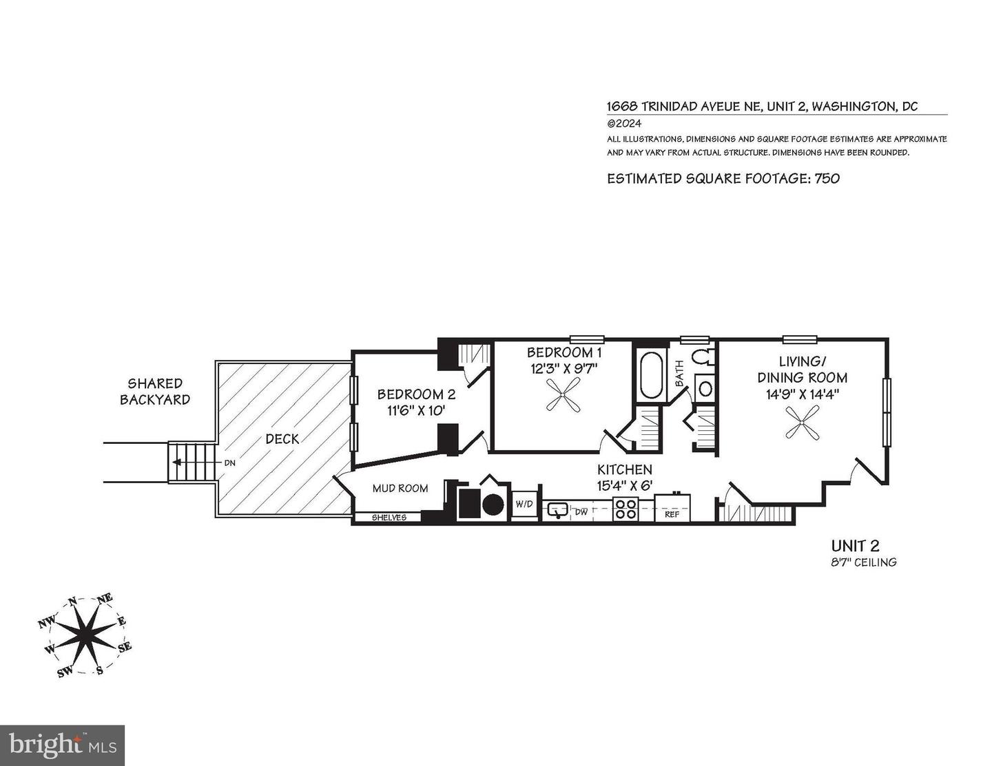 1668 TRINIDAD AVE NE #2, WASHINGTON, District Of Columbia 20002, 2 Bedrooms Bedrooms, ,1 BathroomBathrooms,Residential,For sale,1668 TRINIDAD AVE NE #2,DCDC2216146 MLS # DCDC2216146