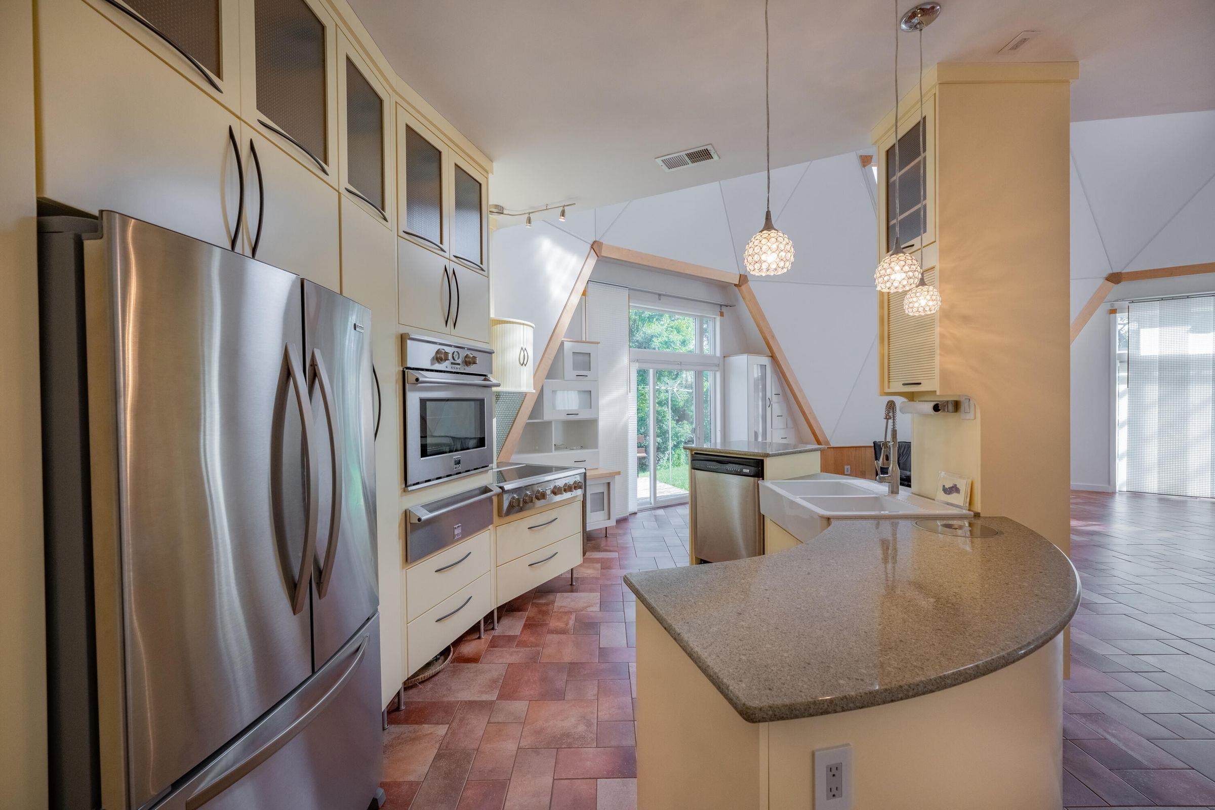 Looking through the amazing kitchen.