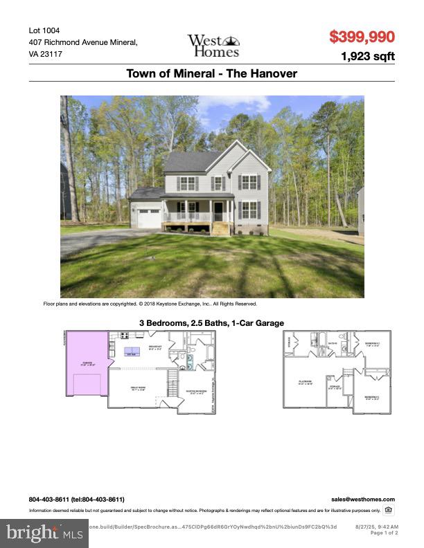 407 RICHMOND AVE, MINERAL, Virginia 23117, 3 Bedrooms Bedrooms, ,2 BathroomsBathrooms,Residential,For sale,407 RICHMOND AVE,VALA2008508 MLS # VALA2008508