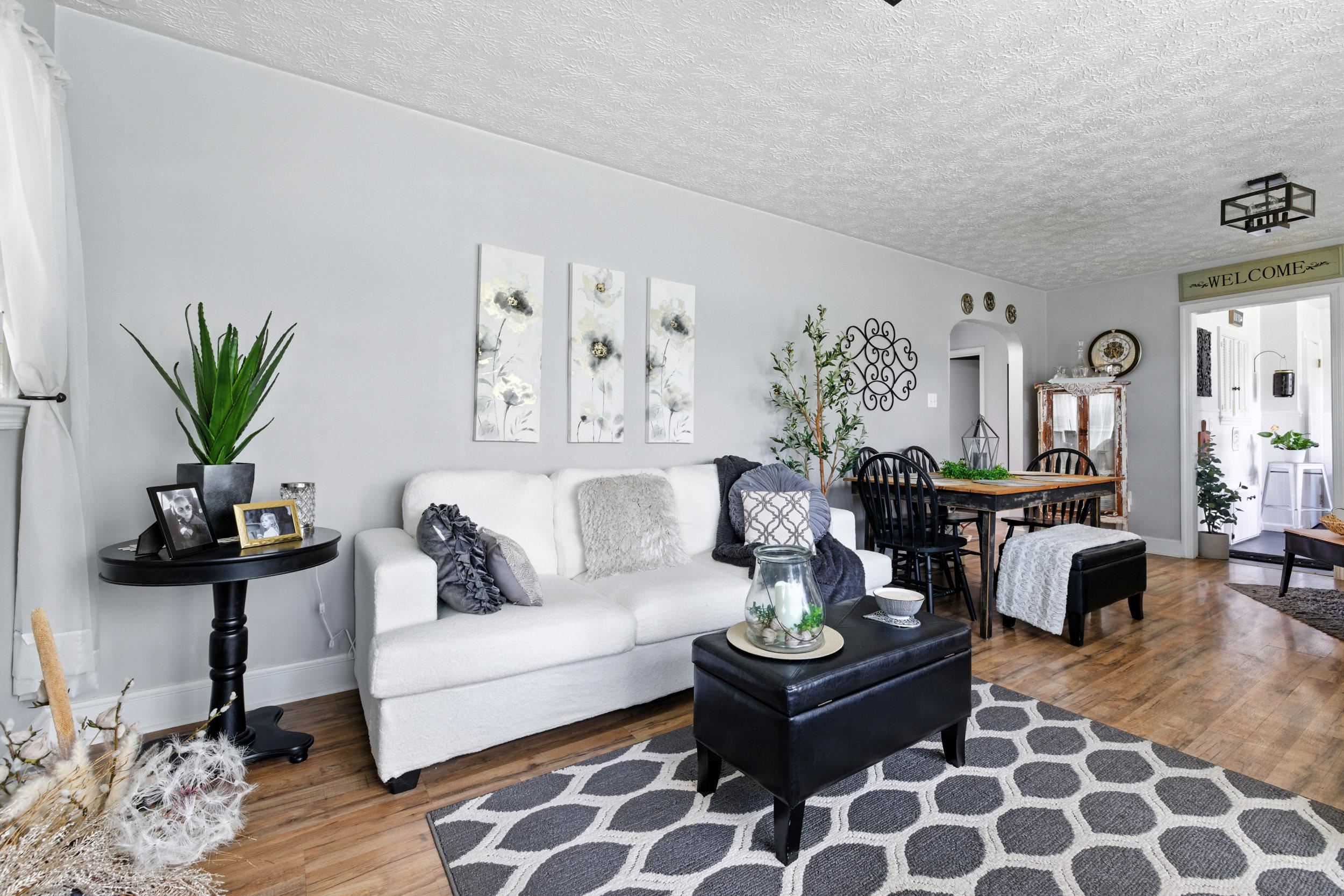 Relax in the living room on the couch or...