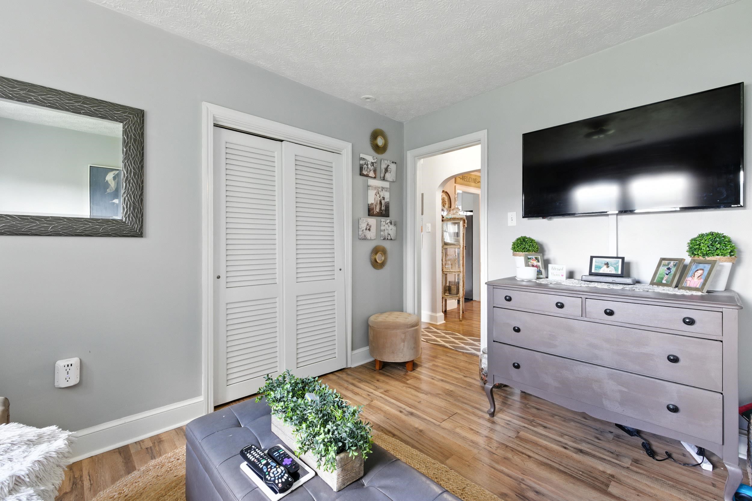 Middle BR/den makes a cozy TV room.