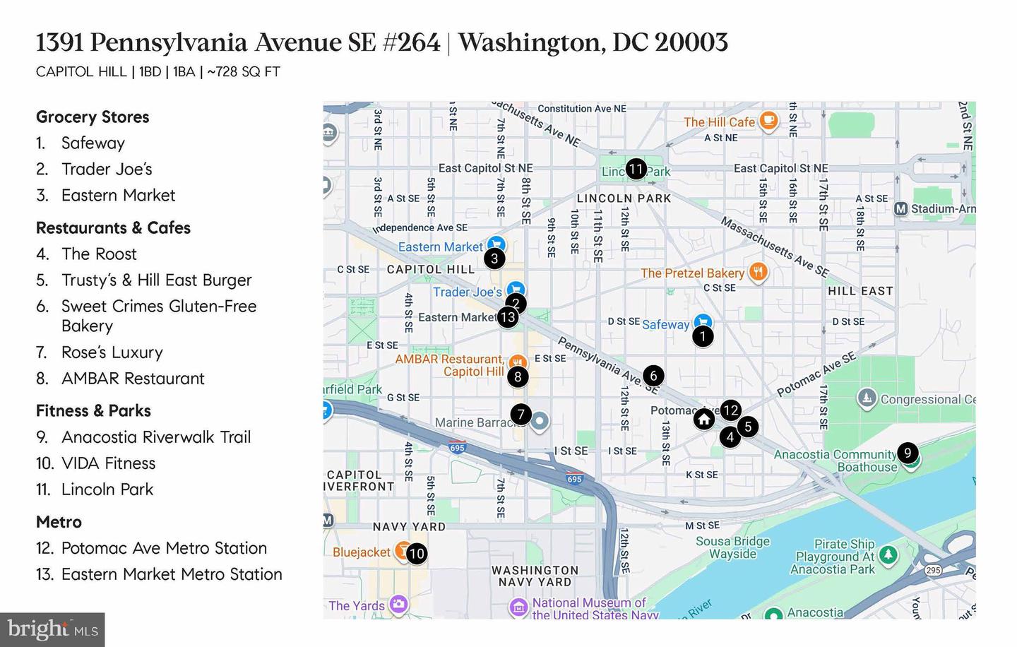 1391 PENNSYLVANIA AVE SE #264, WASHINGTON, District Of Columbia 20003, 1 Bedroom Bedrooms, ,1 BathroomBathrooms,Residential,For sale,1391 PENNSYLVANIA AVE SE #264,DCDC2215990 MLS # DCDC2215990