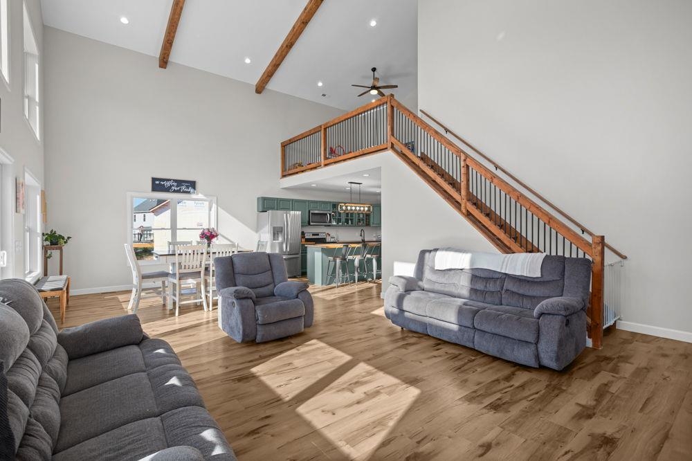 with dining area and kitchen