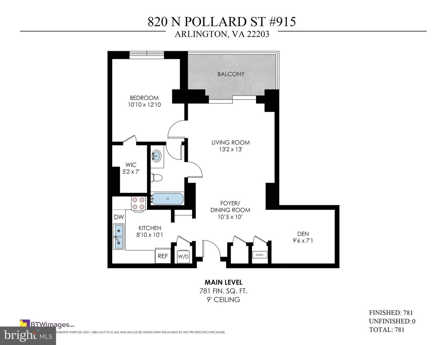 820 N POLLARD ST #915, ARLINGTON, Virginia 22203, 1 Bedroom Bedrooms, ,1 BathroomBathrooms,Residential,For sale,820 N POLLARD ST #915,VAAR2063248 MLS # VAAR2063248