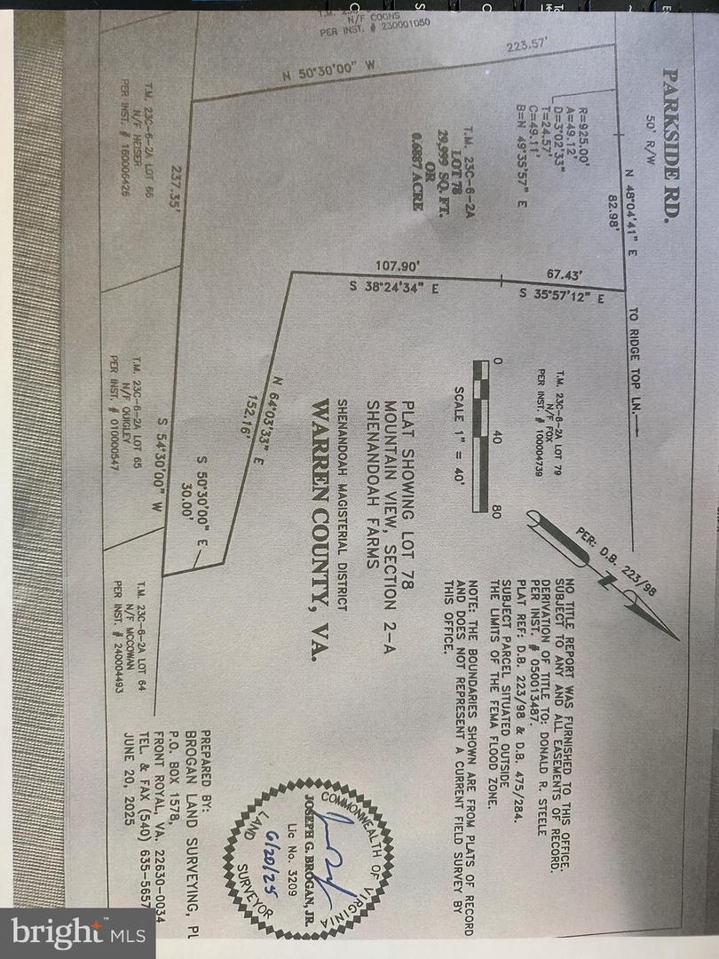 0 PARKSIDE, LINDEN, Virginia 22642, ,Land,For sale,0 PARKSIDE,VAWR2012298 MLS # VAWR2012298