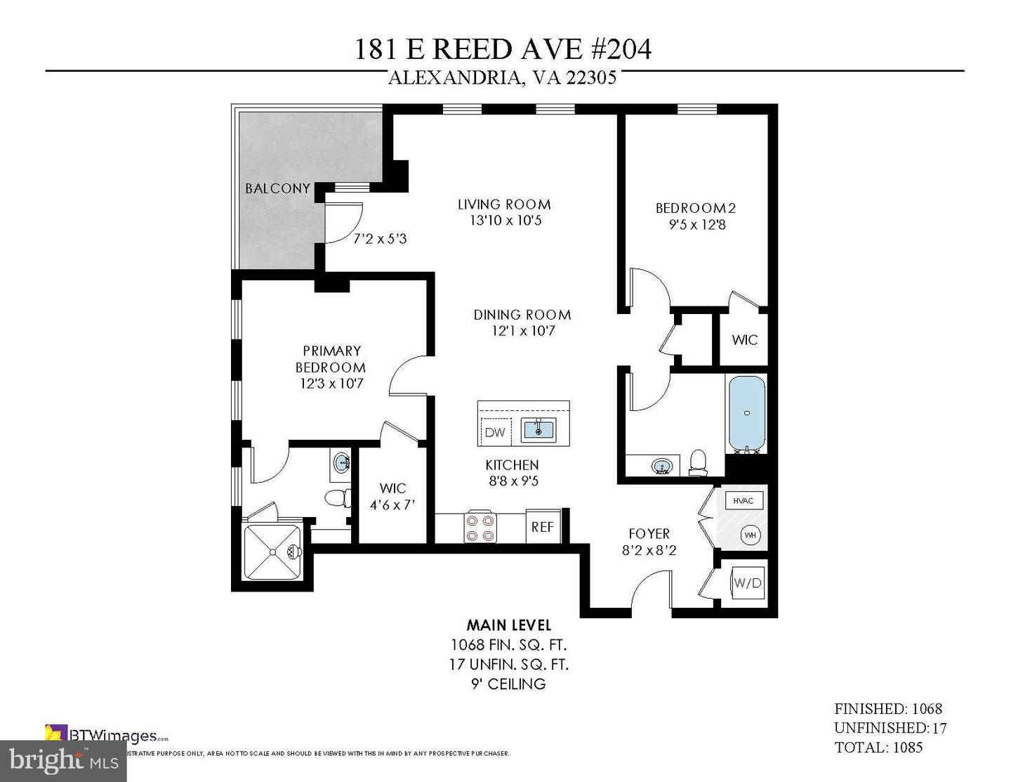 181 E REED AVE #204, ALEXANDRIA, Virginia 22305, 2 Bedrooms Bedrooms, 4 Rooms Rooms,2 BathroomsBathrooms,Residential,For sale,181 E REED AVE #204,VAAX2049640 MLS # VAAX2049640