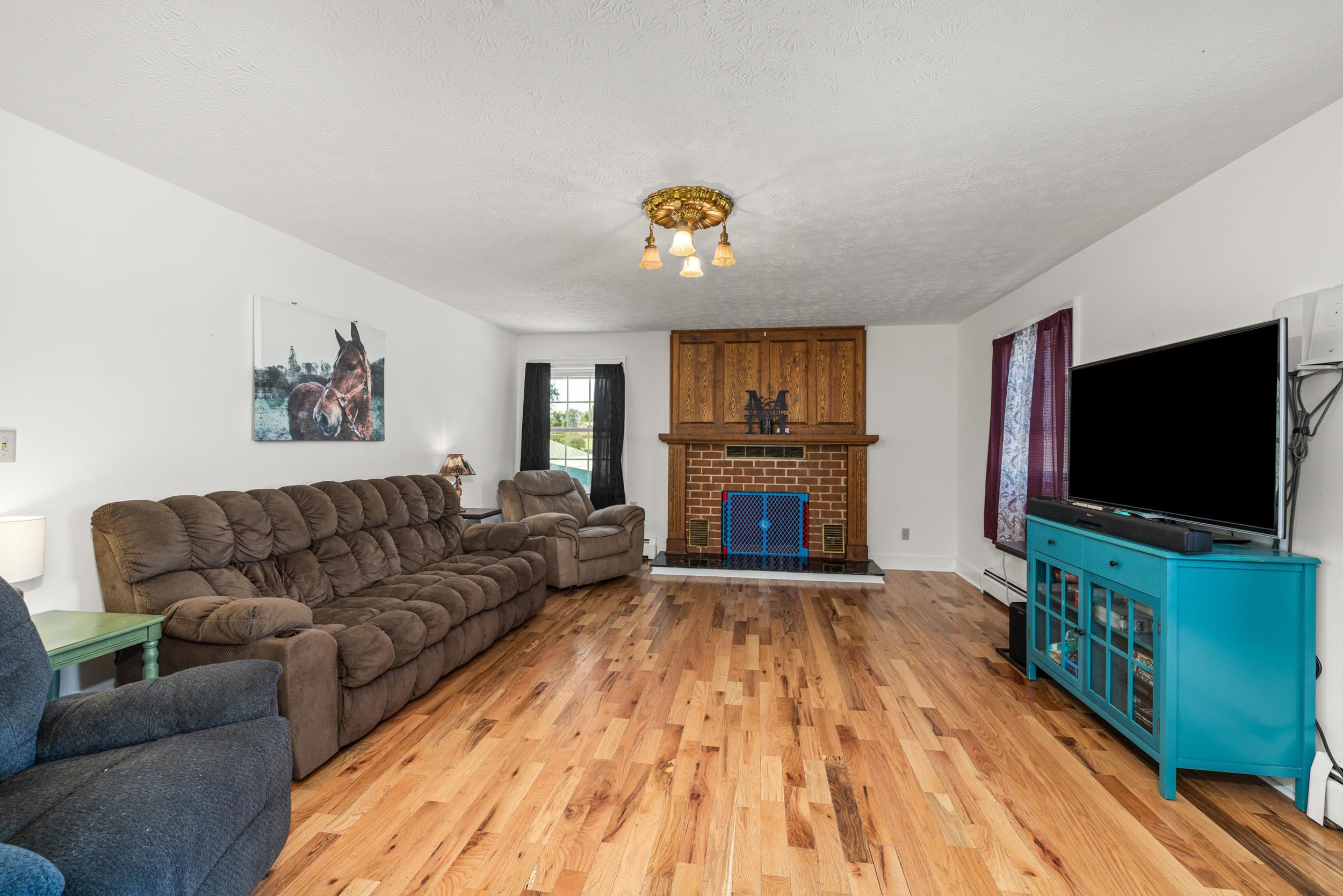 with fireplace