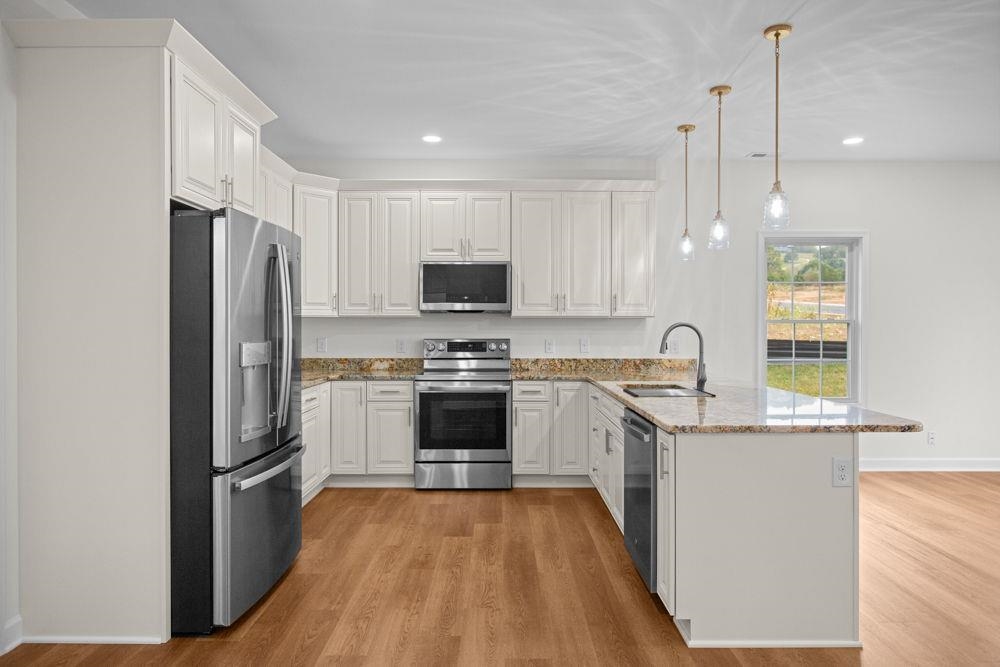 with lots of cabinet and countertop space!