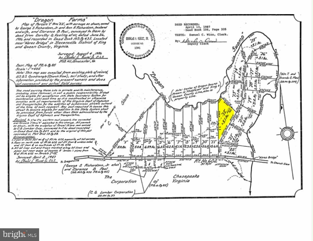 LOT 12 DRAGON FARM, LITTLE PLYMOUTH, Virginia 23091, ,Land,For sale,LOT 12 DRAGON FARM,VAKQ2000180 MLS # VAKQ2000180
