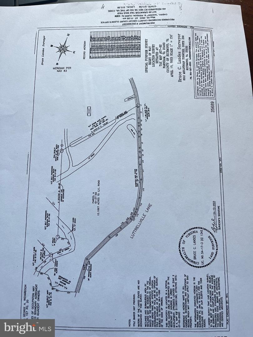 LUTTREVILLE LN, FARNHAM, Virginia 22460, ,Land,For sale,LUTTREVILLE LN,VARV2000552 MLS # VARV2000552