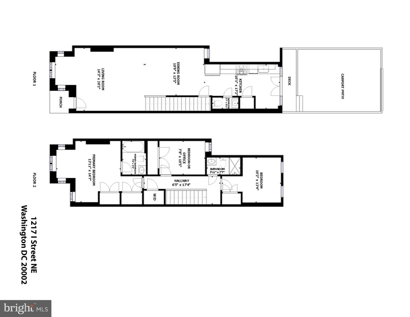 1217 I ST NE, WASHINGTON, District Of Columbia 20002, 3 Bedrooms Bedrooms, ,2 BathroomsBathrooms,Residential,For sale,1217 I ST NE,DCDC2224148 MLS # DCDC2224148