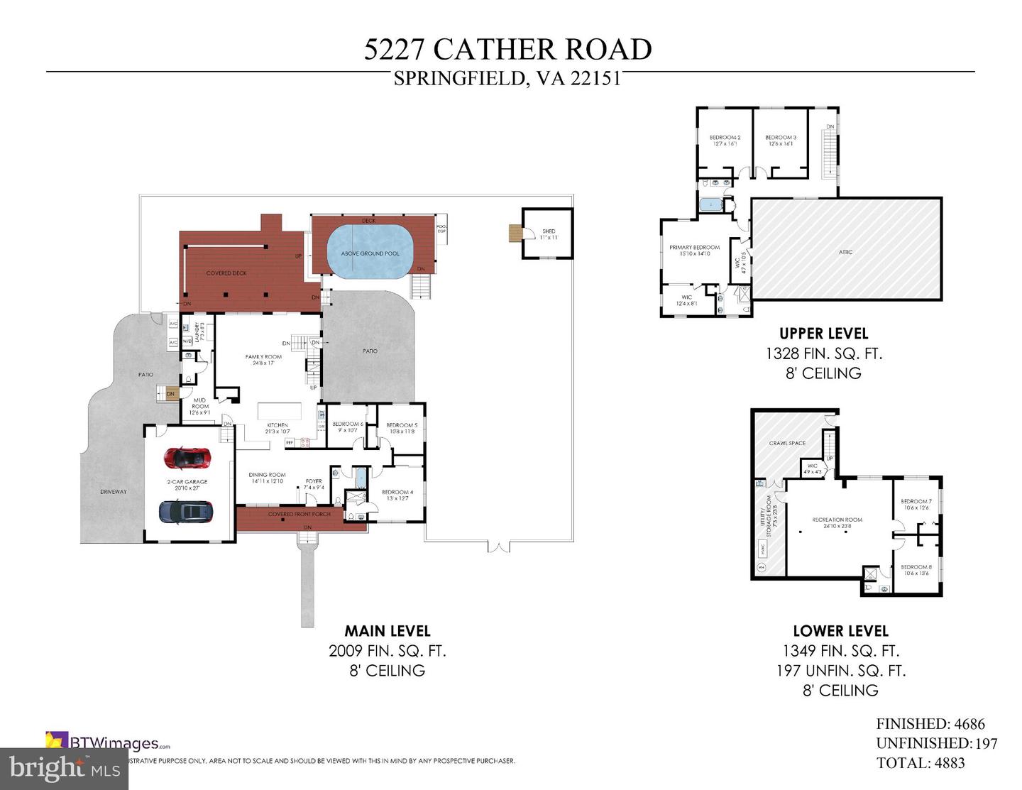 5227 CATHER RD, SPRINGFIELD, Virginia 22151, 8 Bedrooms Bedrooms, 19 Rooms Rooms,5 BathroomsBathrooms,Residential,For sale,5227 CATHER RD,VAFX2269348 MLS # VAFX2269348