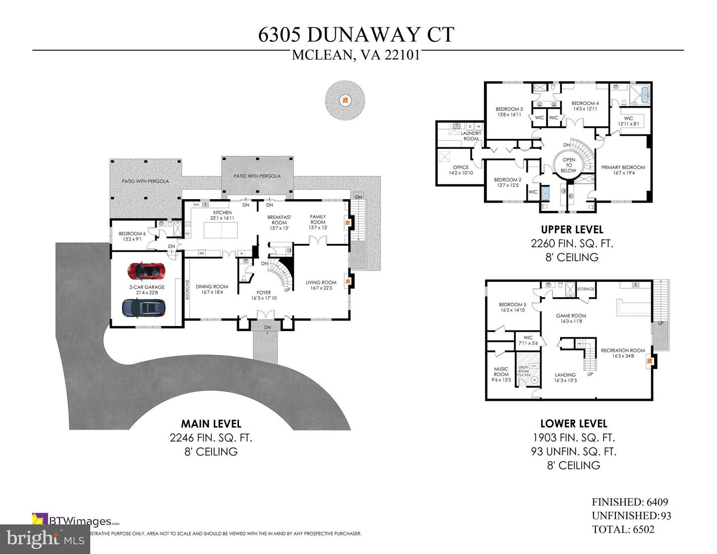 6305 DUNAWAY CT, MCLEAN, Virginia 22101, 6 Bedrooms Bedrooms, ,6 BathroomsBathrooms,Residential,For sale,6305 DUNAWAY CT,VAFX2266276 MLS # VAFX2266276
