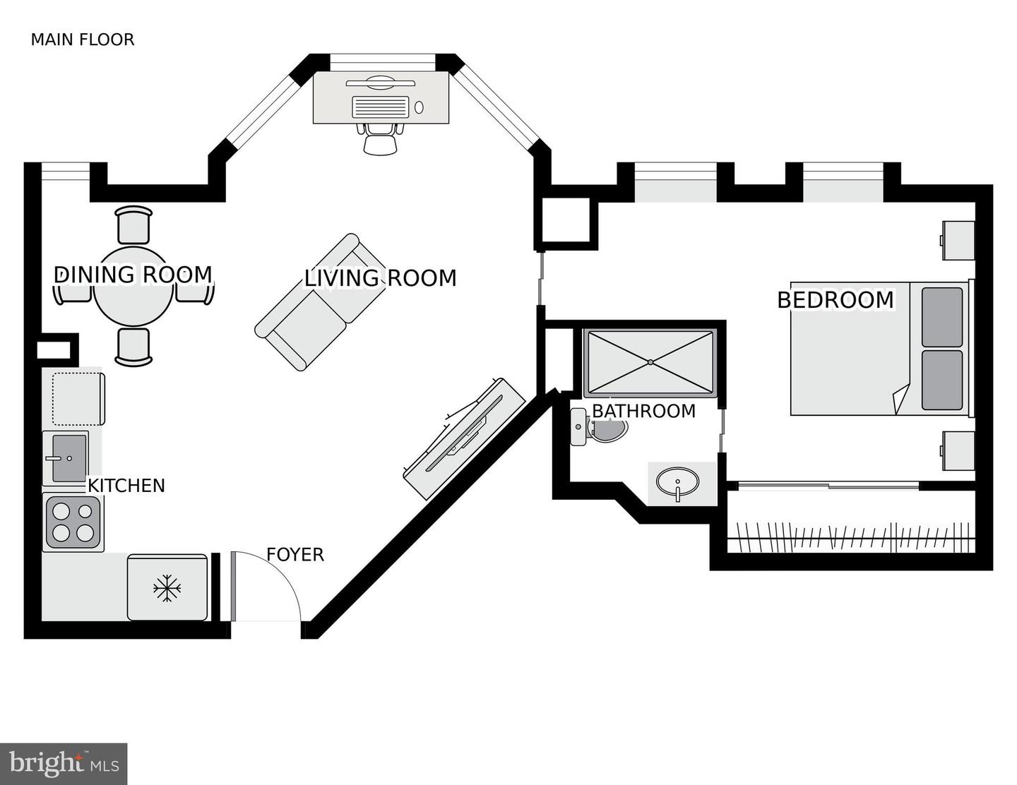1615 Q ST NW #601, WASHINGTON, District Of Columbia 20009, 1 Bedroom Bedrooms, ,1 BathroomBathrooms,Residential,For sale,1615 Q ST NW #601,DCDC2224964 MLS # DCDC2224964