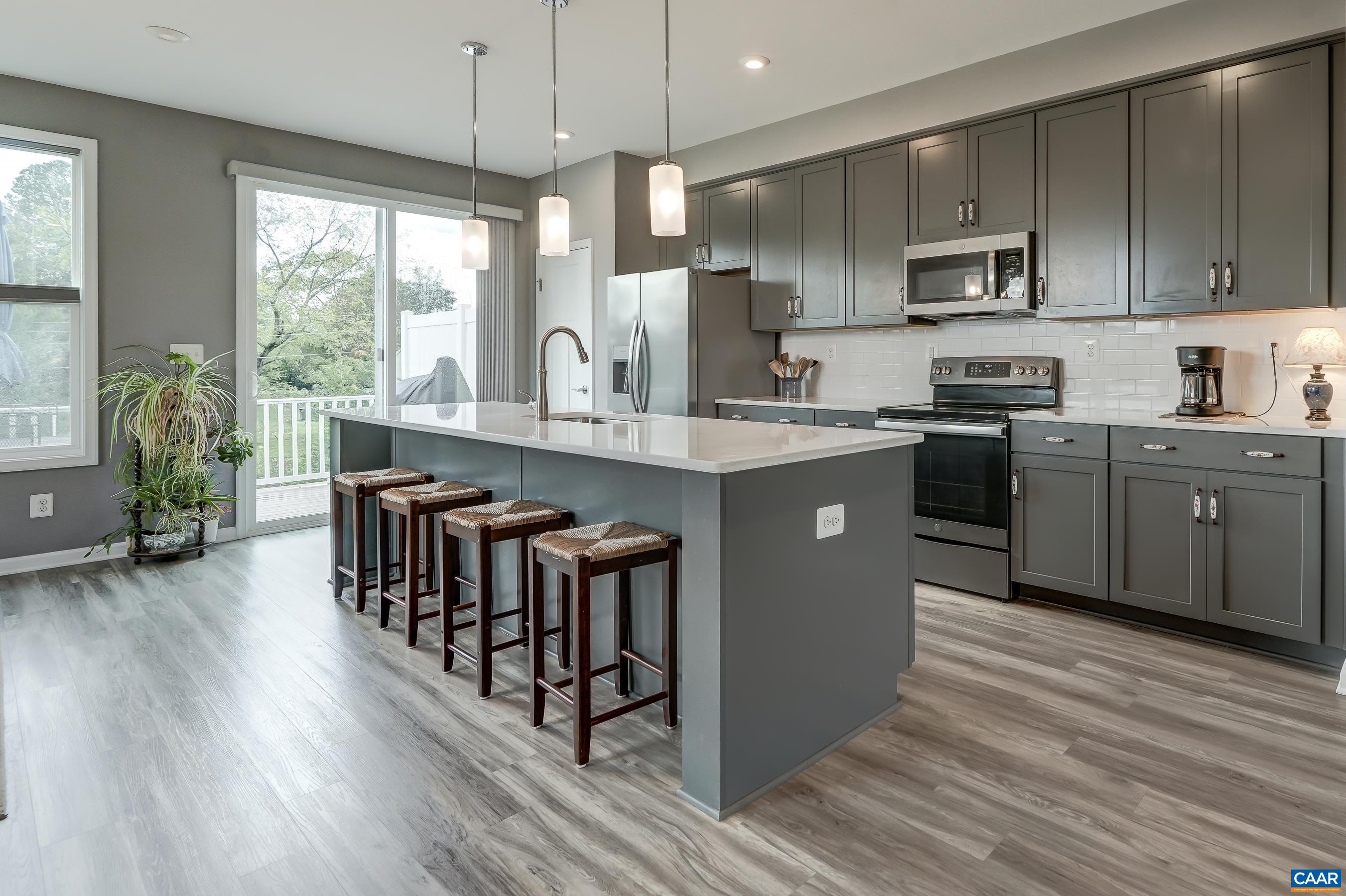 Solid maple gray painted cabinetry
