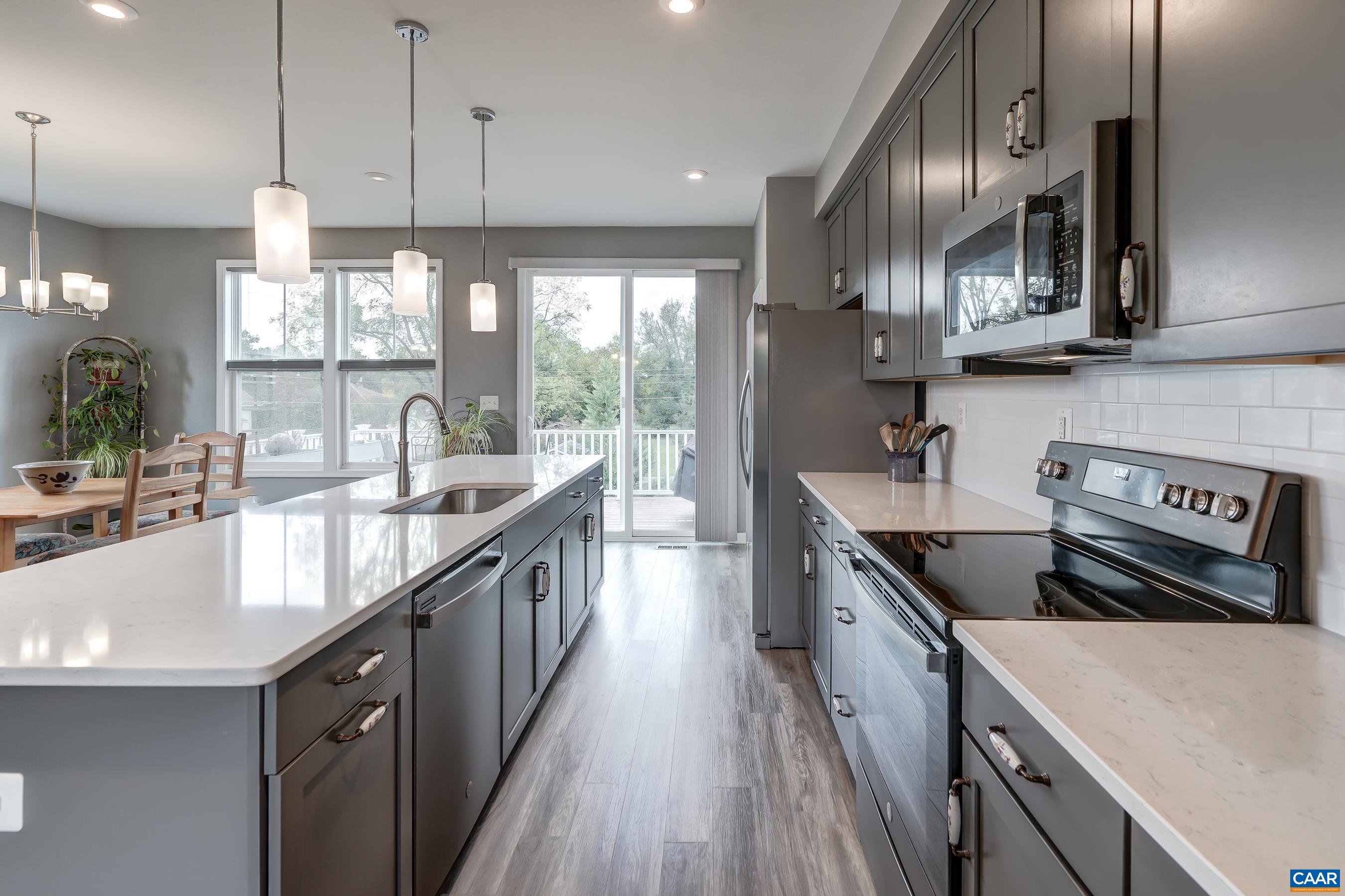 Stainless steel appliances.