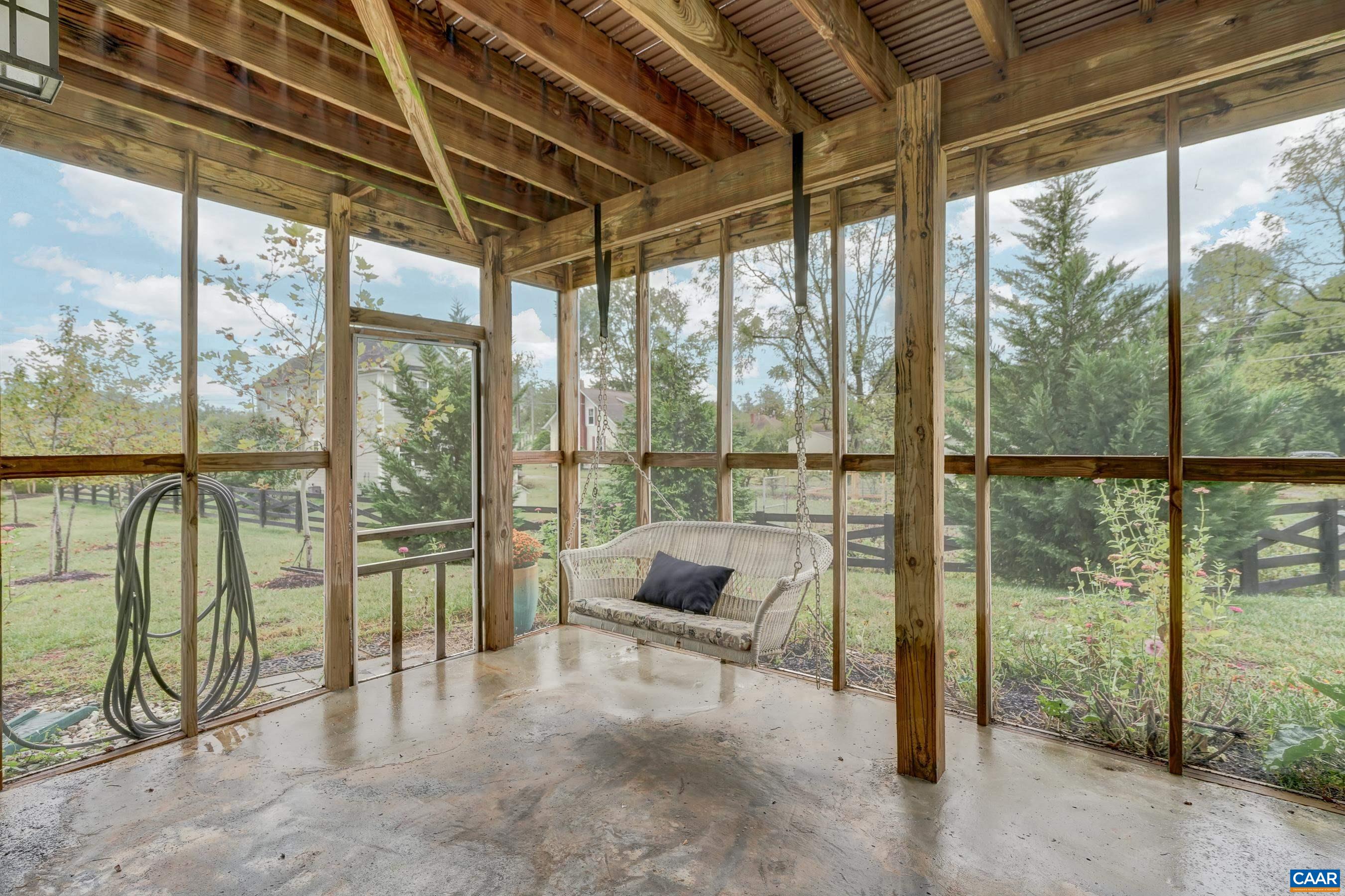 Usable screened porch under the deck.