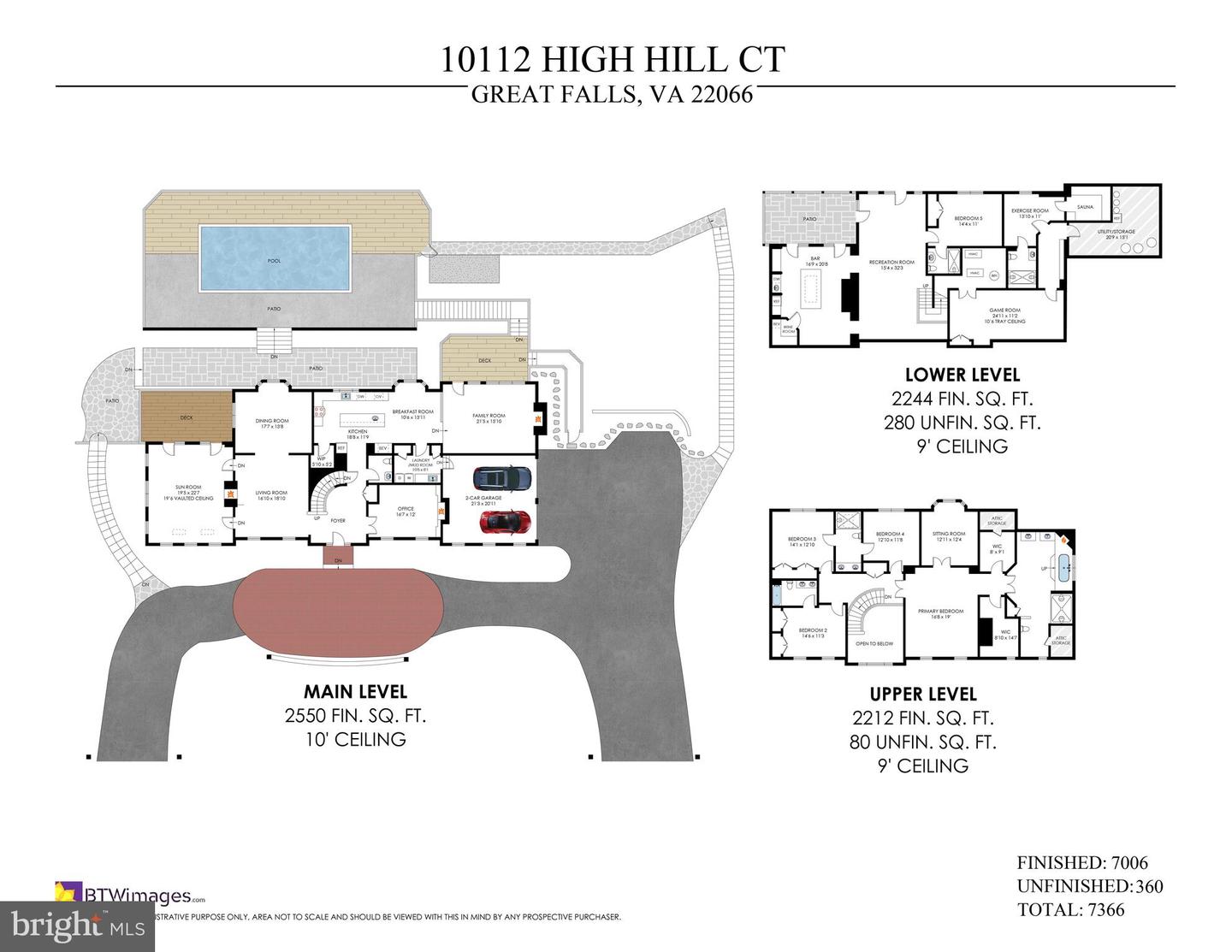 10112 HIGH HILL CT, GREAT FALLS, Virginia 22066, 5 Bedrooms Bedrooms, ,5 BathroomsBathrooms,Residential,For sale,10112 HIGH HILL CT,VAFX2262468 MLS # VAFX2262468