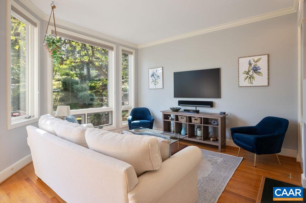 Living Room has large picture windows.