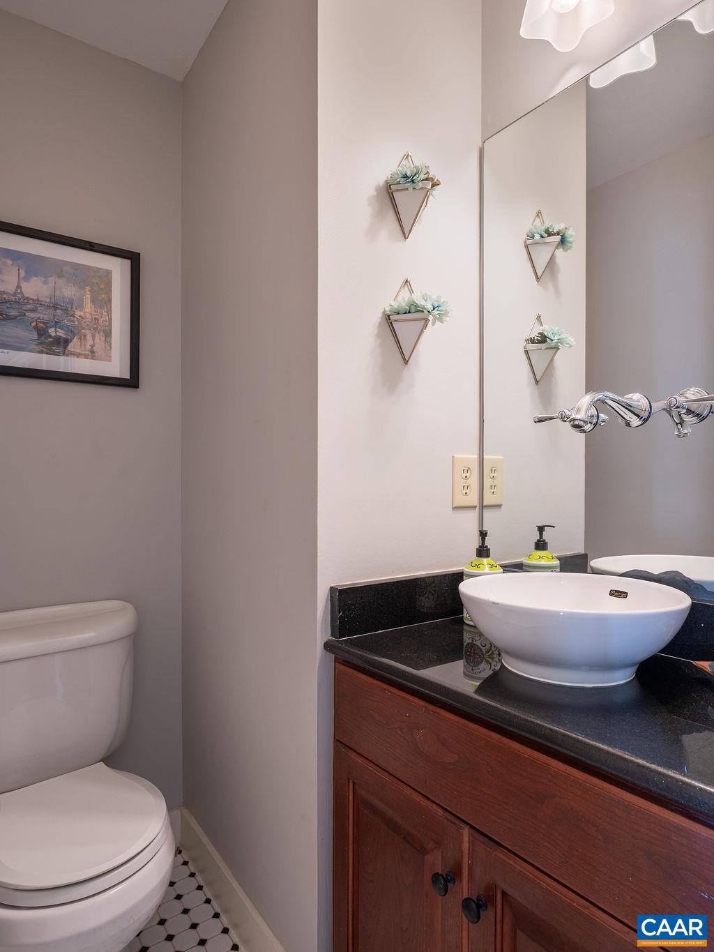Main level powder room