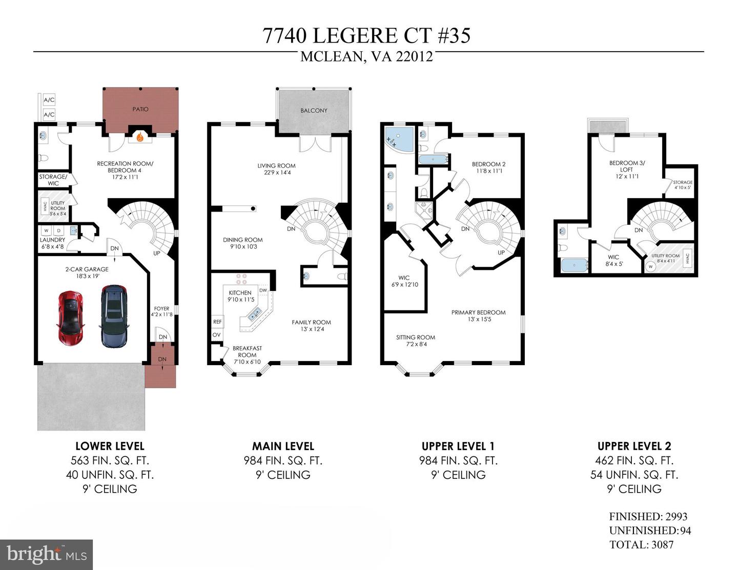 7740 LEGERE CT #35, MCLEAN, Virginia 22102, 3 Bedrooms Bedrooms, ,3 BathroomsBathrooms,Residential,For sale,7740 LEGERE CT #35,VAFX2244518 MLS # VAFX2244518