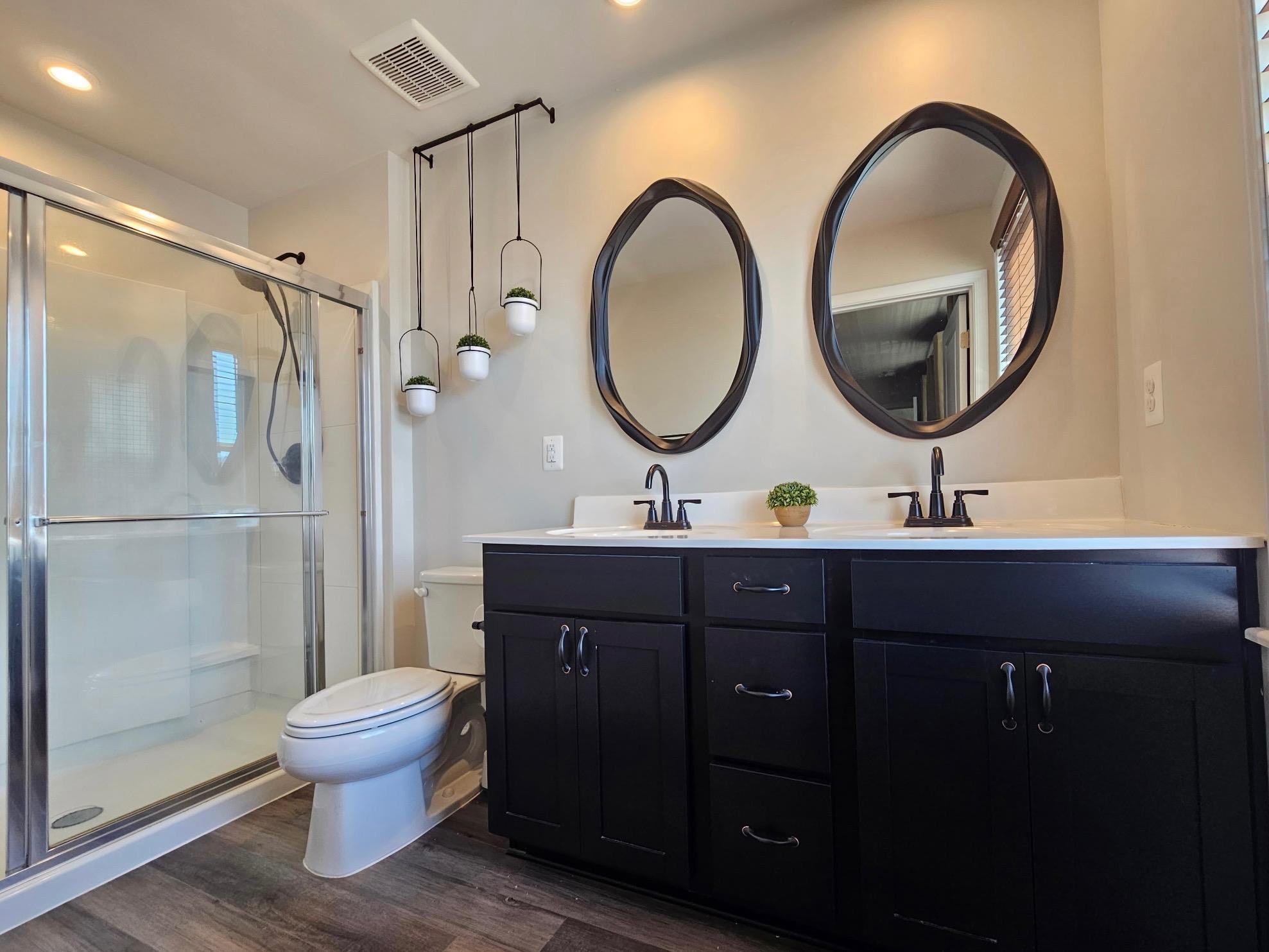 Fresh paint, new mirrors, new faucets