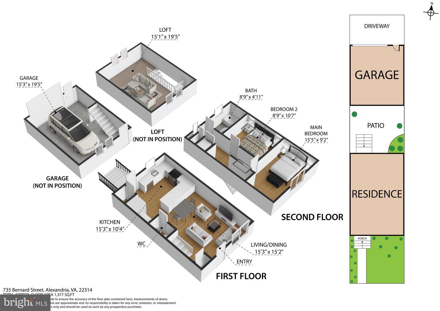 735 BERNARD ST, ALEXANDRIA, Virginia 22314, 2 Bedrooms Bedrooms, ,1 BathroomBathrooms,Residential,For sale,735 BERNARD ST,VAAX2050472 MLS # VAAX2050472