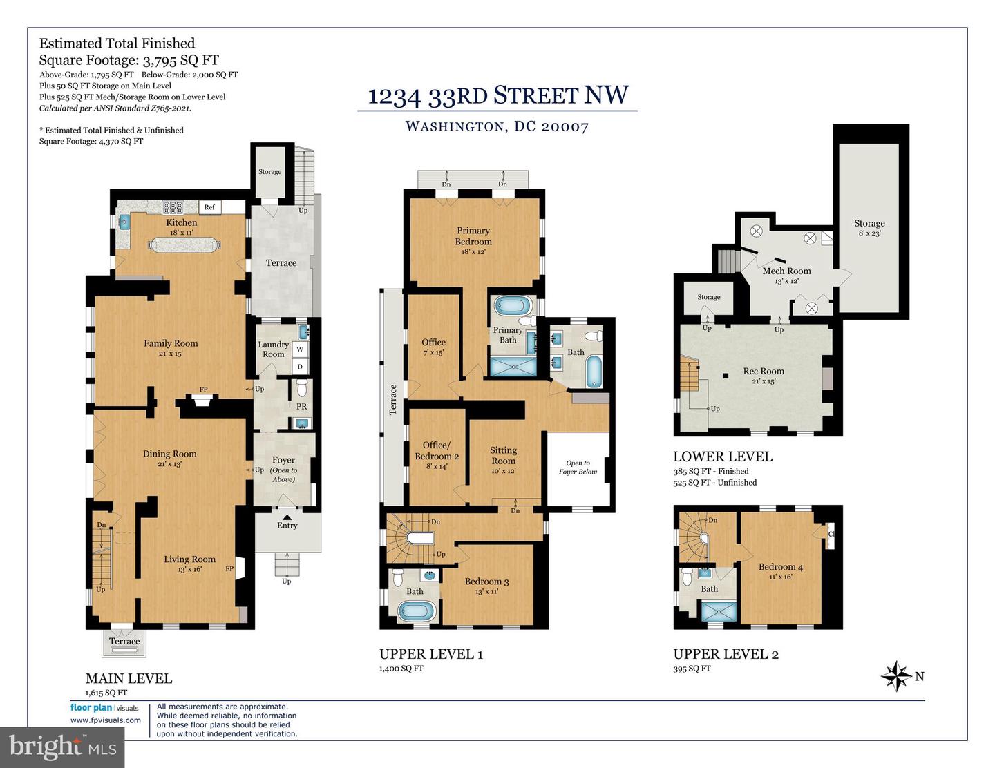 1234 33RD ST NW, WASHINGTON, District Of Columbia 20007, 4 Bedrooms Bedrooms, 9 Rooms Rooms,4 BathroomsBathrooms,Residential,For sale,1234 33RD ST NW,DCDC2225406 MLS # DCDC2225406