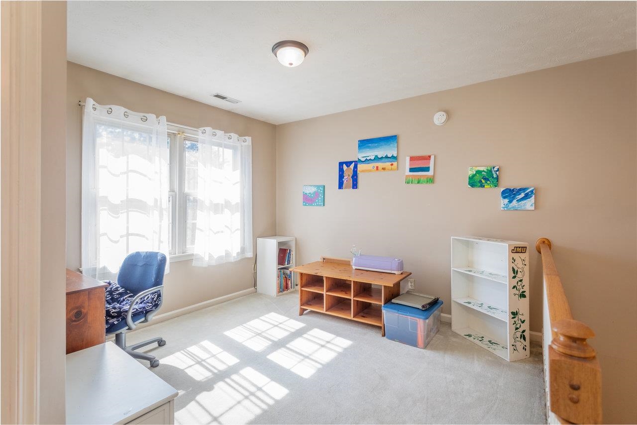 This sunny space is ideal for a home office or lounge area.