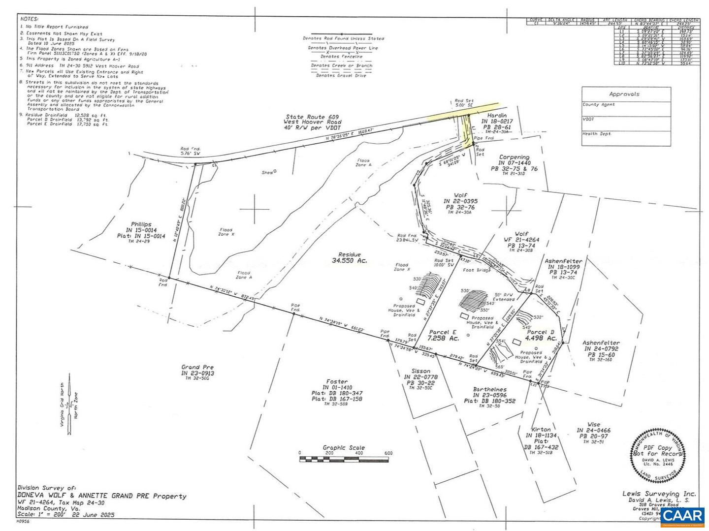 LOT E, TM 24-30 W HOOVER RD #E, REVA, Virginia 22735, ,Land,For sale,LOT E, TM 24-30 W HOOVER RD #E,669993 MLS # 669993
