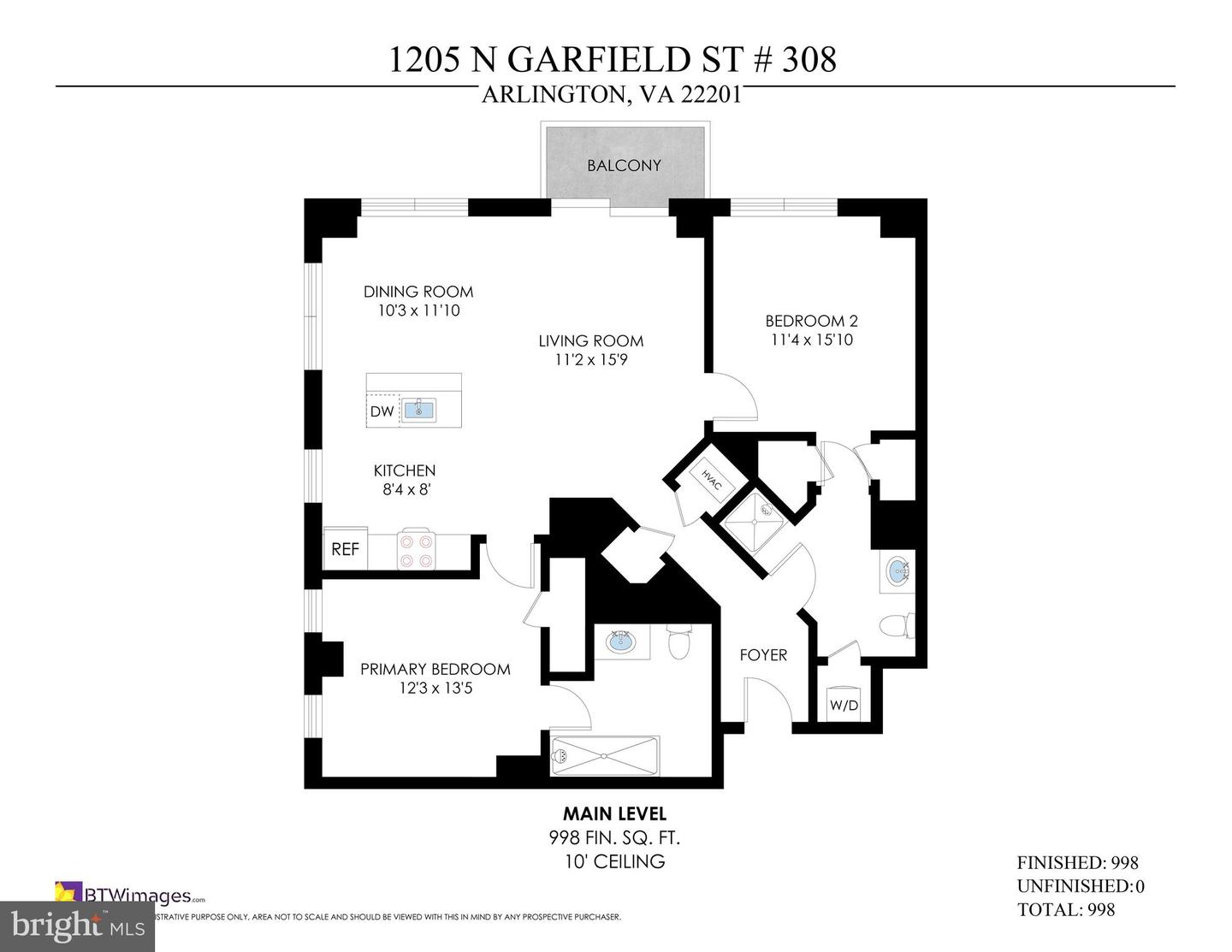 1205 N GARFIELD ST #308, ARLINGTON, Virginia 22201, 2 Bedrooms Bedrooms, ,2 BathroomsBathrooms,Residential,For sale,1205 N GARFIELD ST #308,VAAR2065012 MLS # VAAR2065012