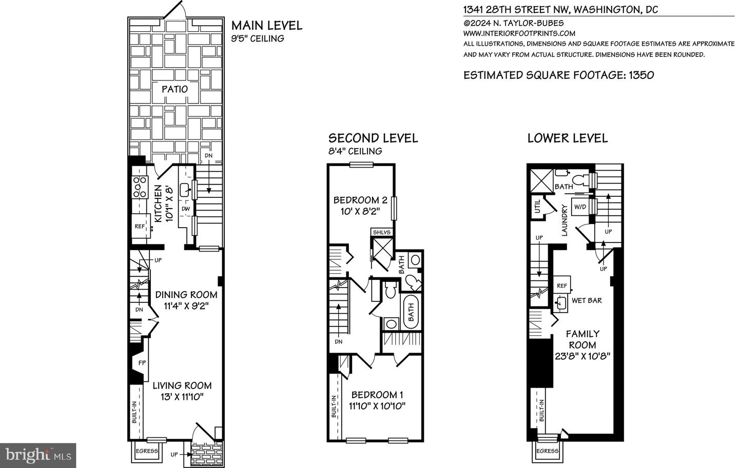 1341 28TH ST NW, WASHINGTON, District Of Columbia 20007, 3 Bedrooms Bedrooms, ,3 BathroomsBathrooms,Residential,For sale,1341 28TH ST NW,DCDC2226296 MLS # DCDC2226296